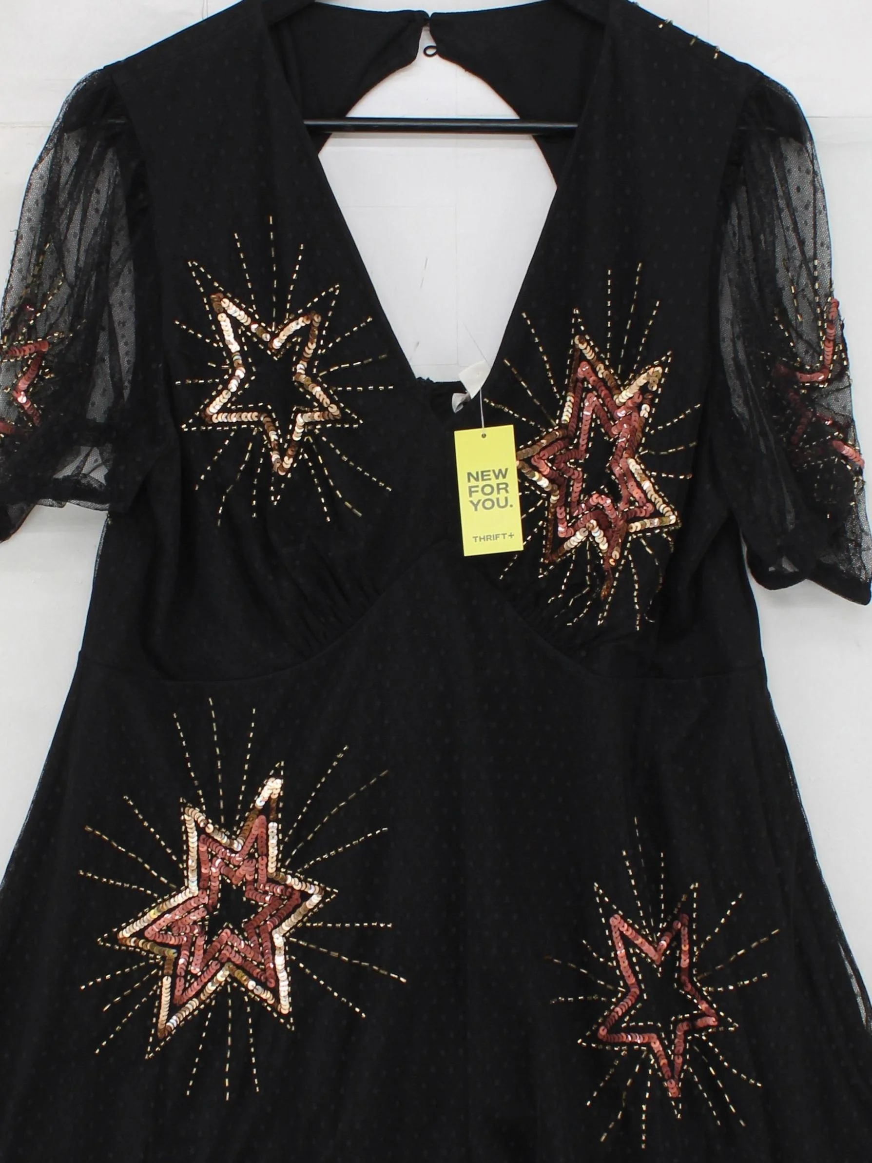 Monsoon Skater Mini Dress UK16 in Black - Image 3
