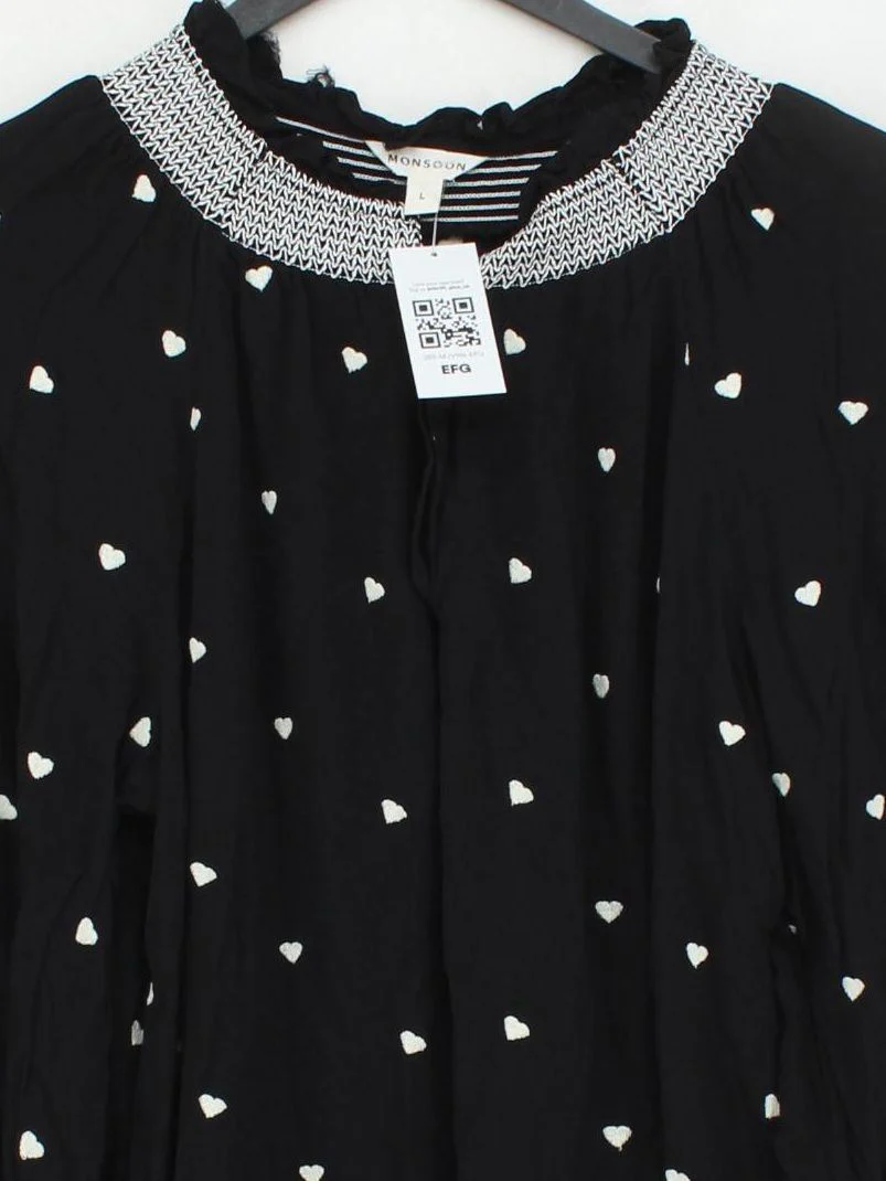 Monsoon T-Shirt Mini Dress L in Black - Image 3