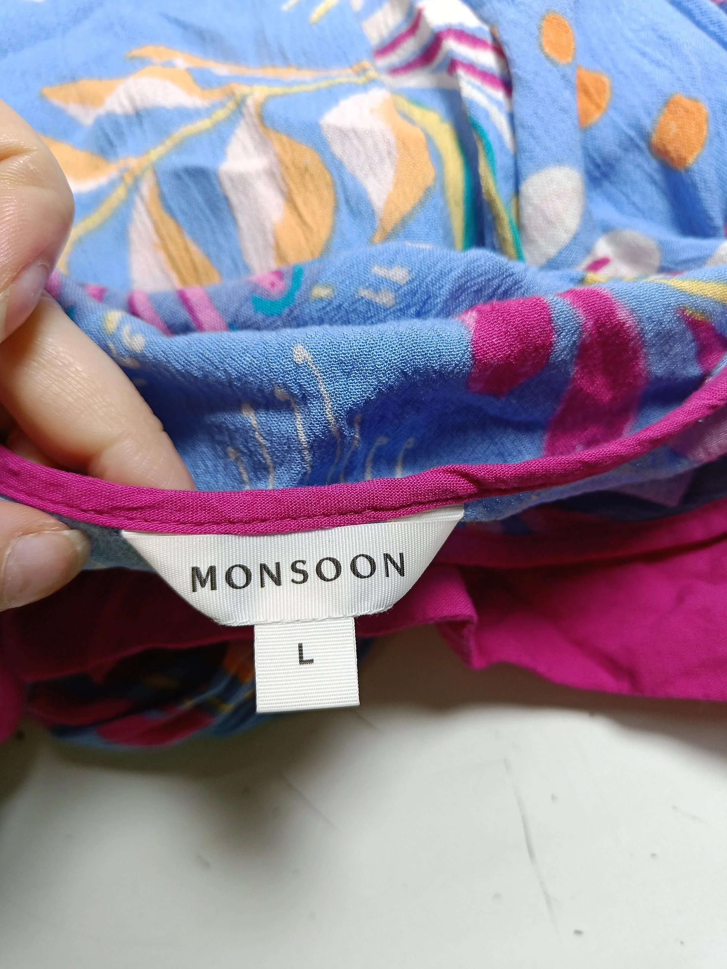 Monsoon T-Shirt Mini Dress L in Multi - Image 5
