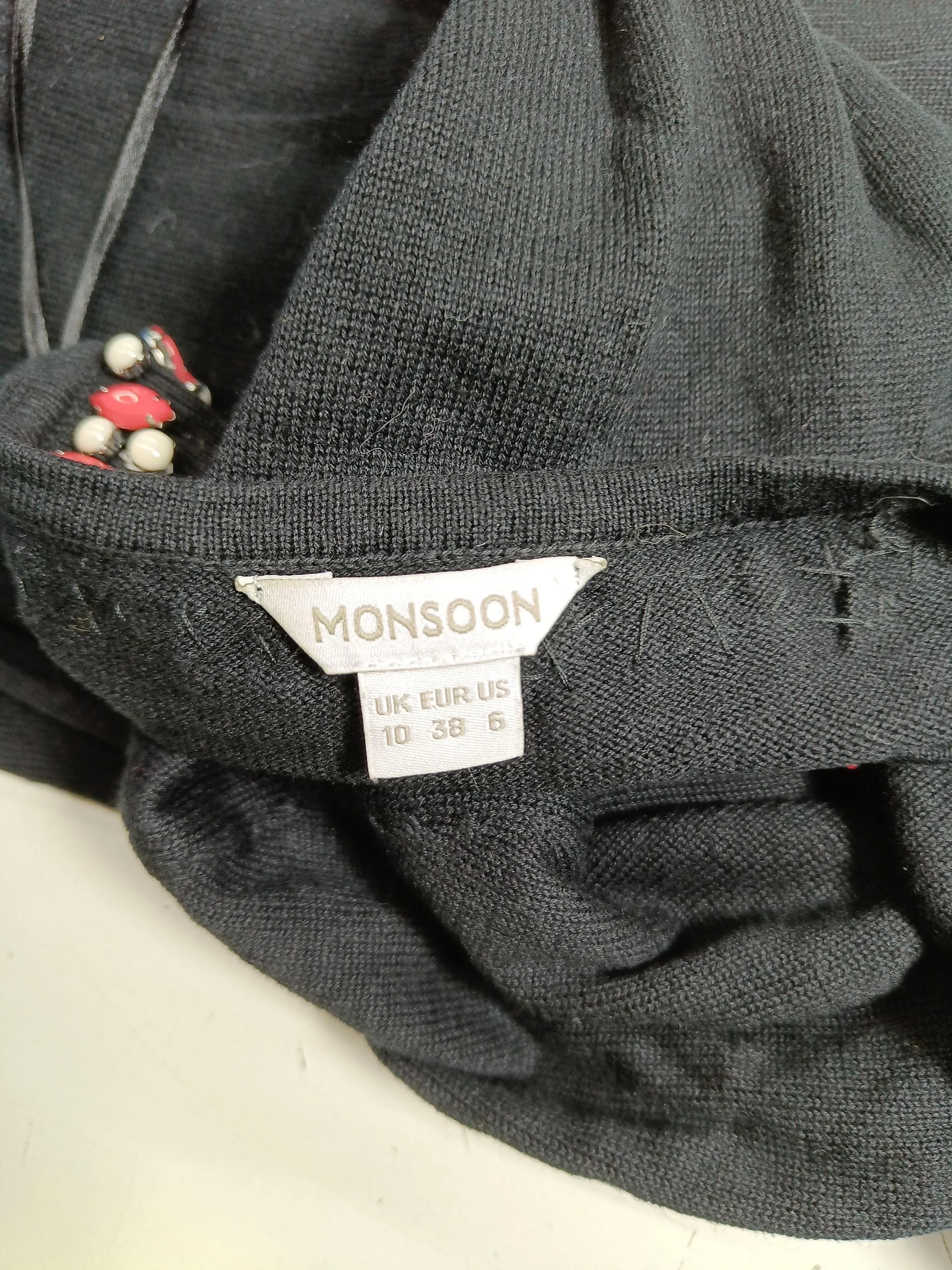 Monsoon T-Shirt Mini Dress UK10 in Black - Image 5