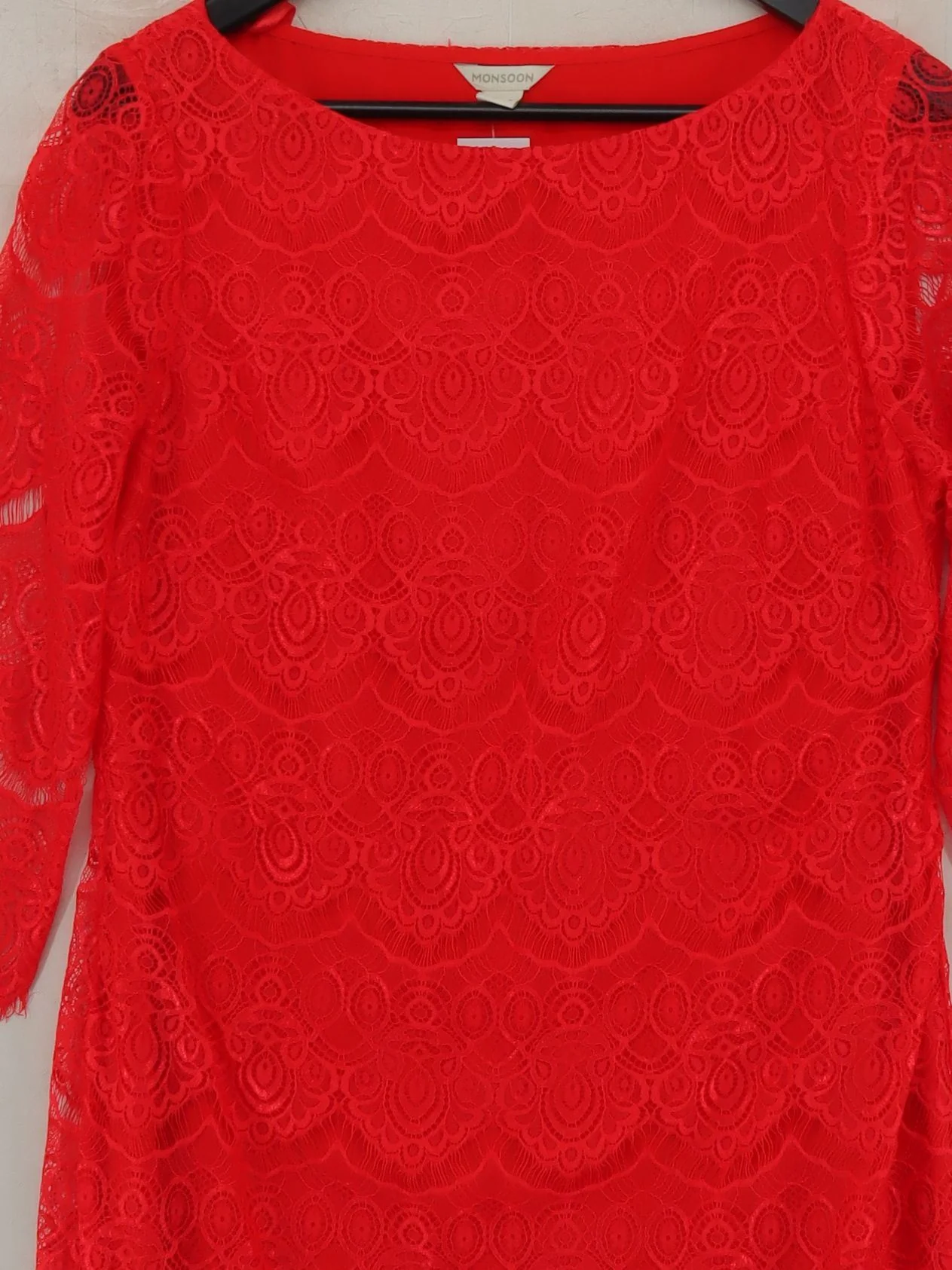 Monsoon T-Shirt Mini Dress UK10 in Red - Image 3