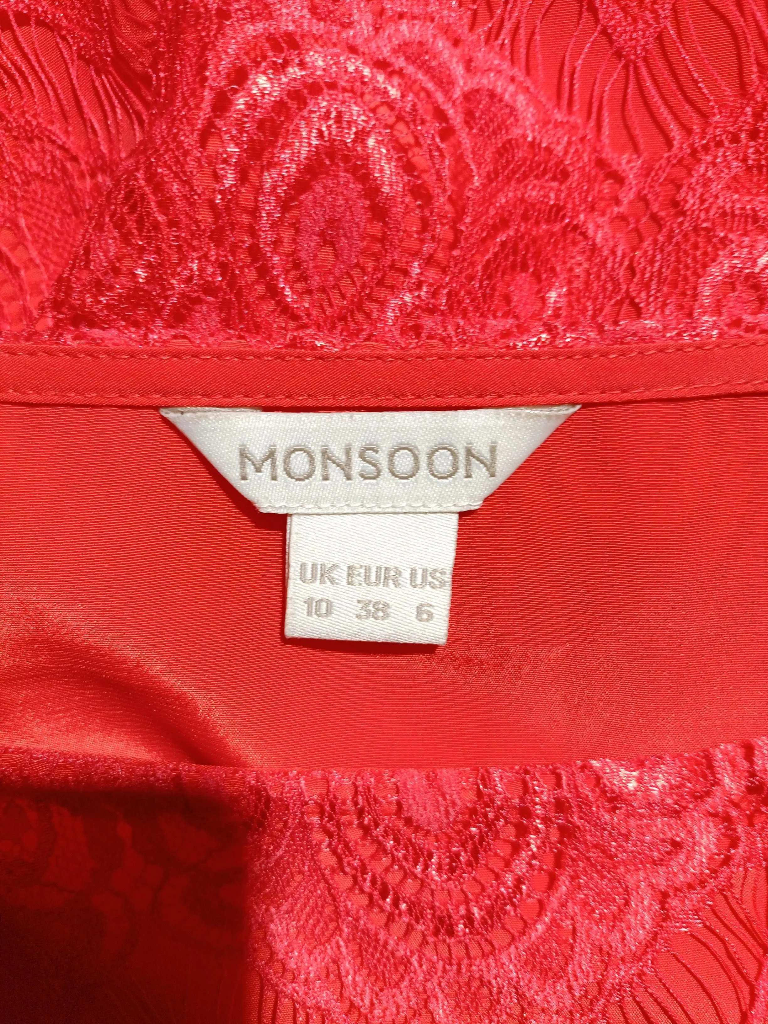 Monsoon T-Shirt Mini Dress UK10 in Red - Image 5