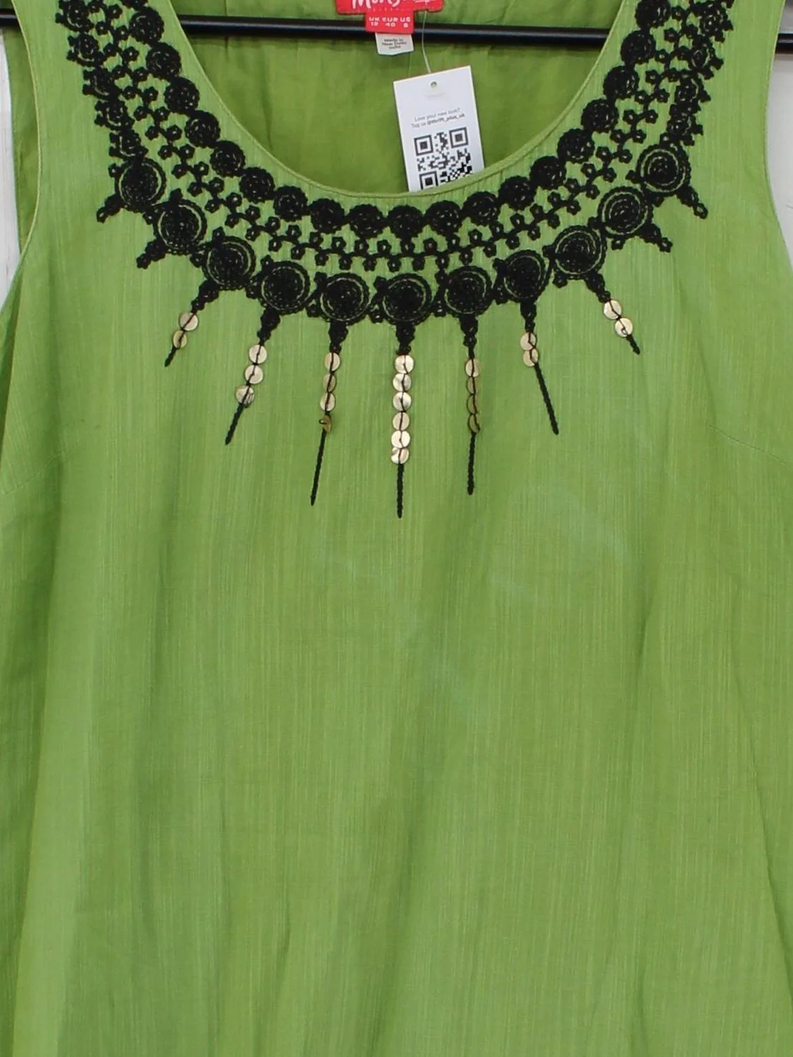 Monsoon T-Shirt Mini Dress UK12 in Green - Image 3