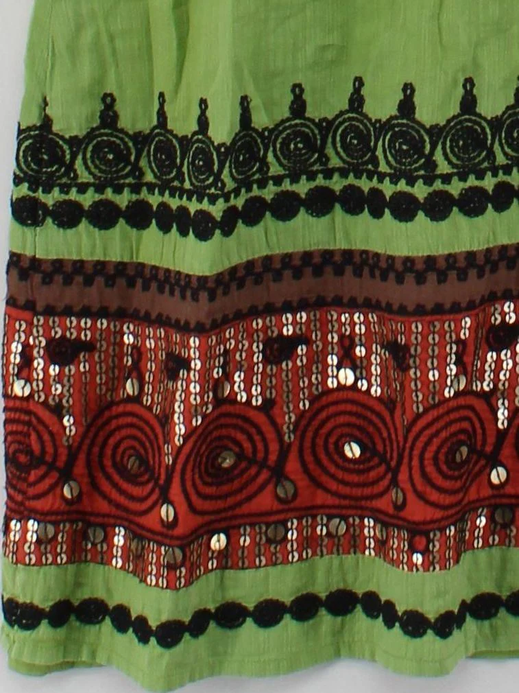 Monsoon T-Shirt Mini Dress UK12 in Green - Image 4