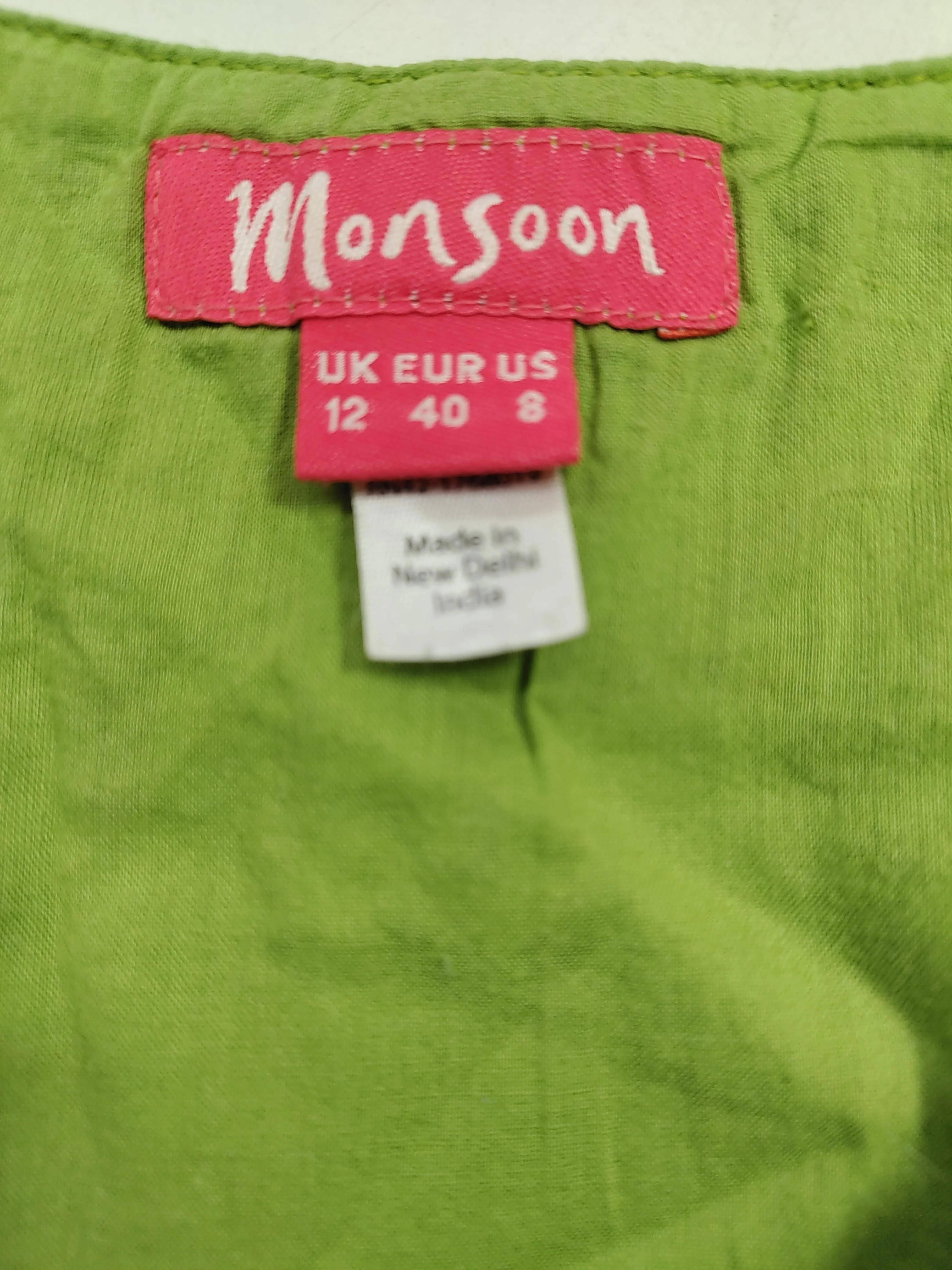 Monsoon T-Shirt Mini Dress UK12 in Green - Image 5