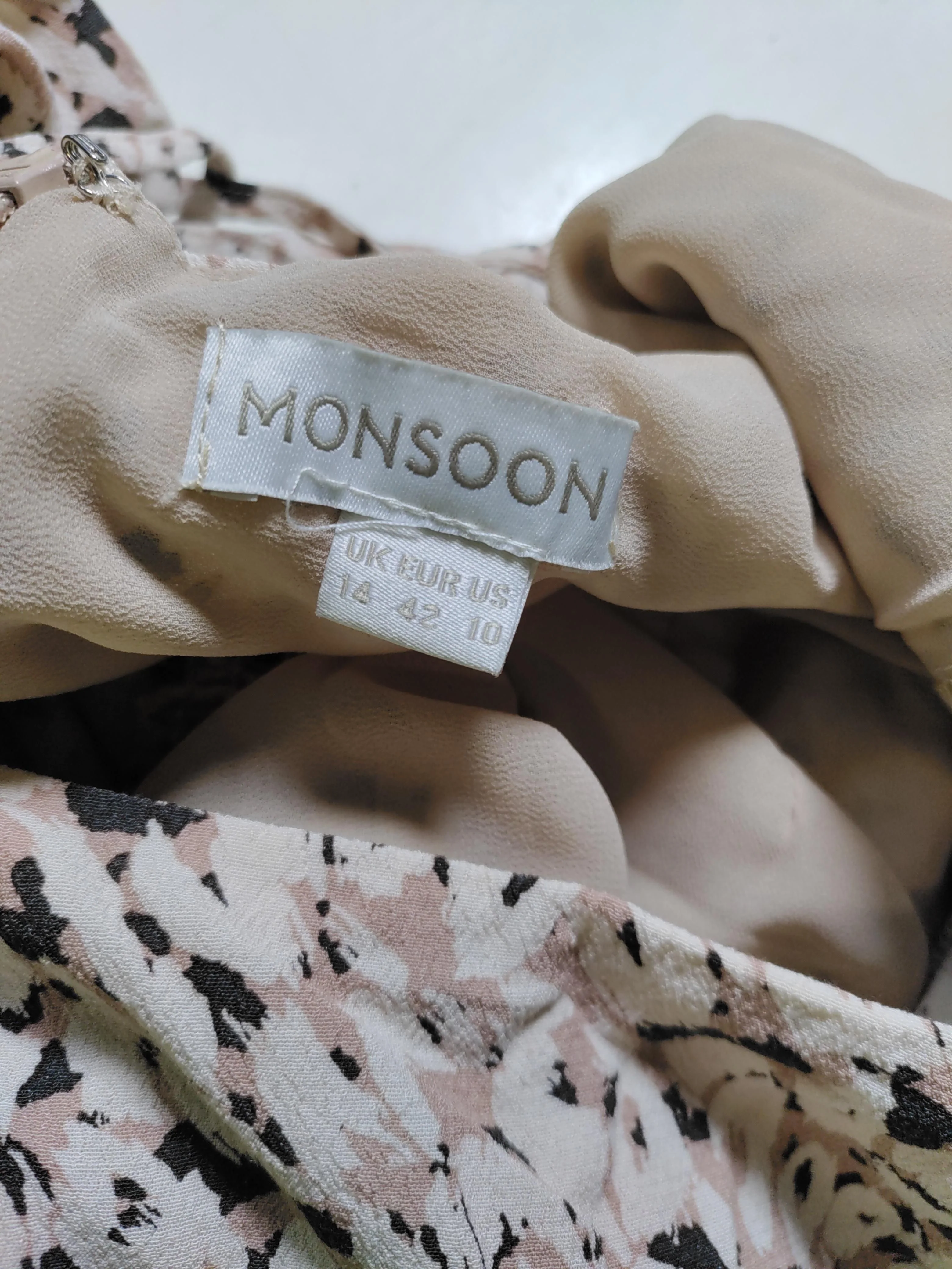 Monsoon T-Shirt Mini Dress UK14 in Cream - Image 5