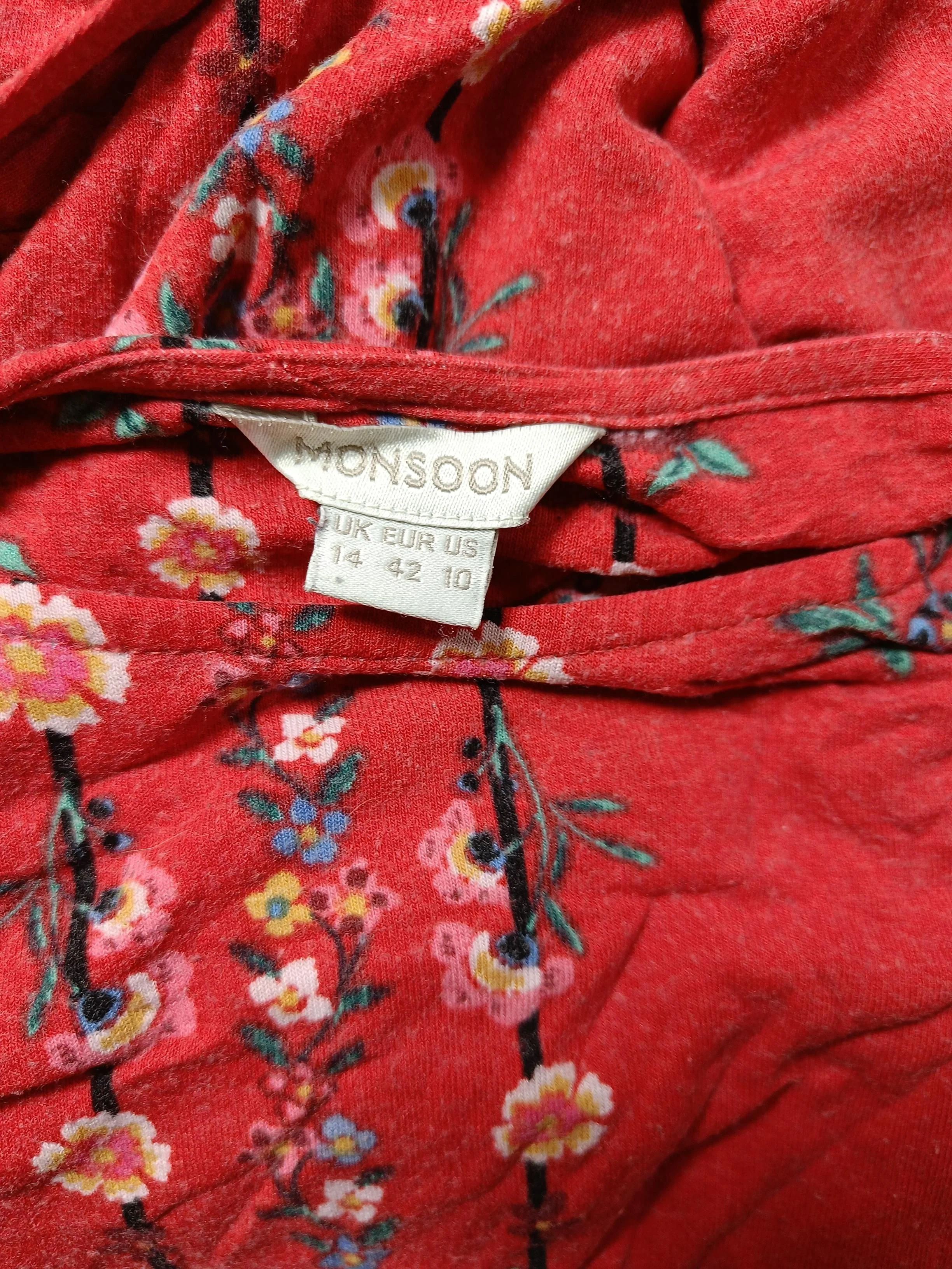 Monsoon T-Shirt Mini Dress UK14 in Red - Image 6