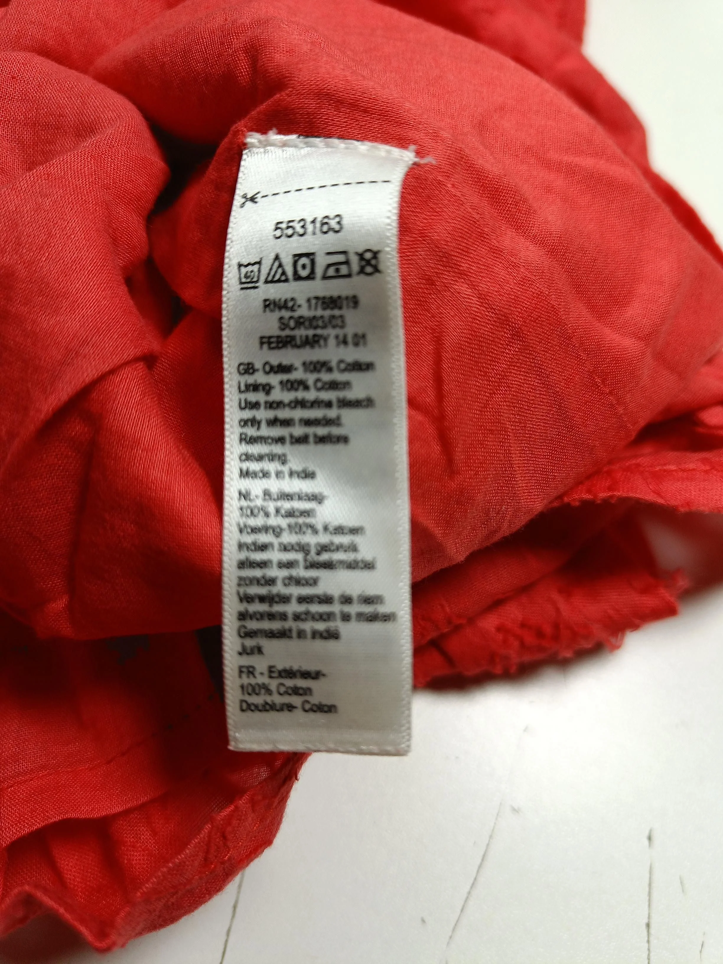 Monsoon T-Shirt Mini Dress UK8 in Red - Image 6