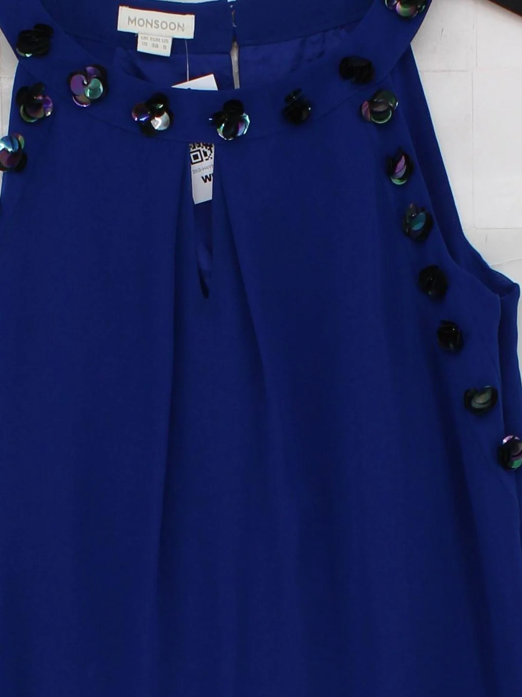 Monsoon Tank Mini Dress UK10 in Blue - Image 3