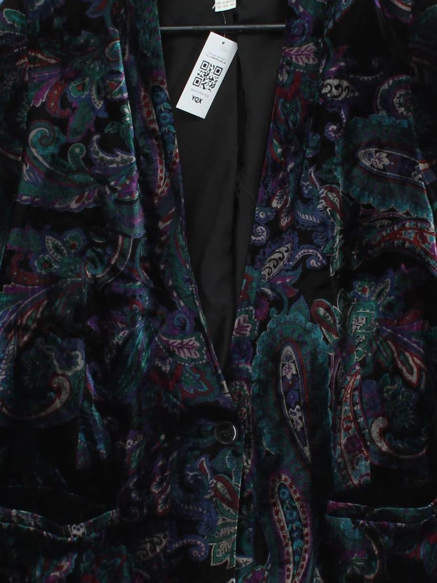 Monsoon Women's Blazer UK 16 Multi Paisley Viscose with Polyester Overcoat - Image 3