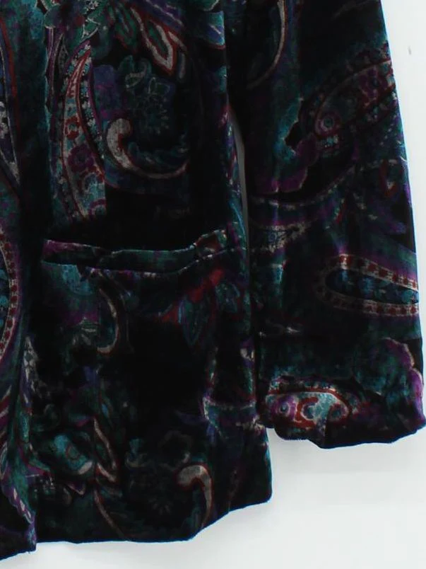Monsoon Women's Blazer UK 16 Multi Paisley Viscose with Polyester Overcoat - Image 4