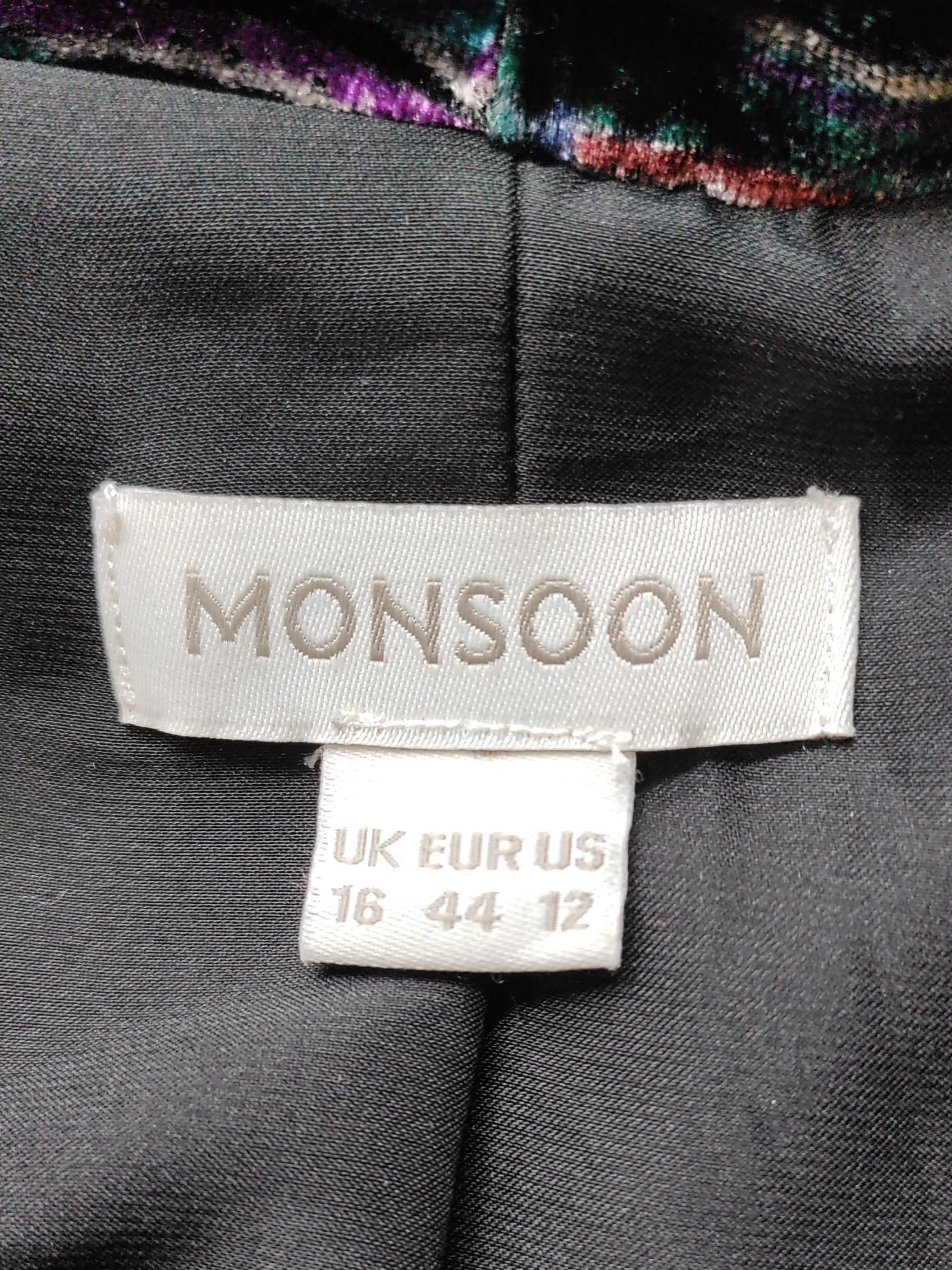 Monsoon Women's Blazer UK 16 Multi Paisley Viscose with Polyester Overcoat - Image 5