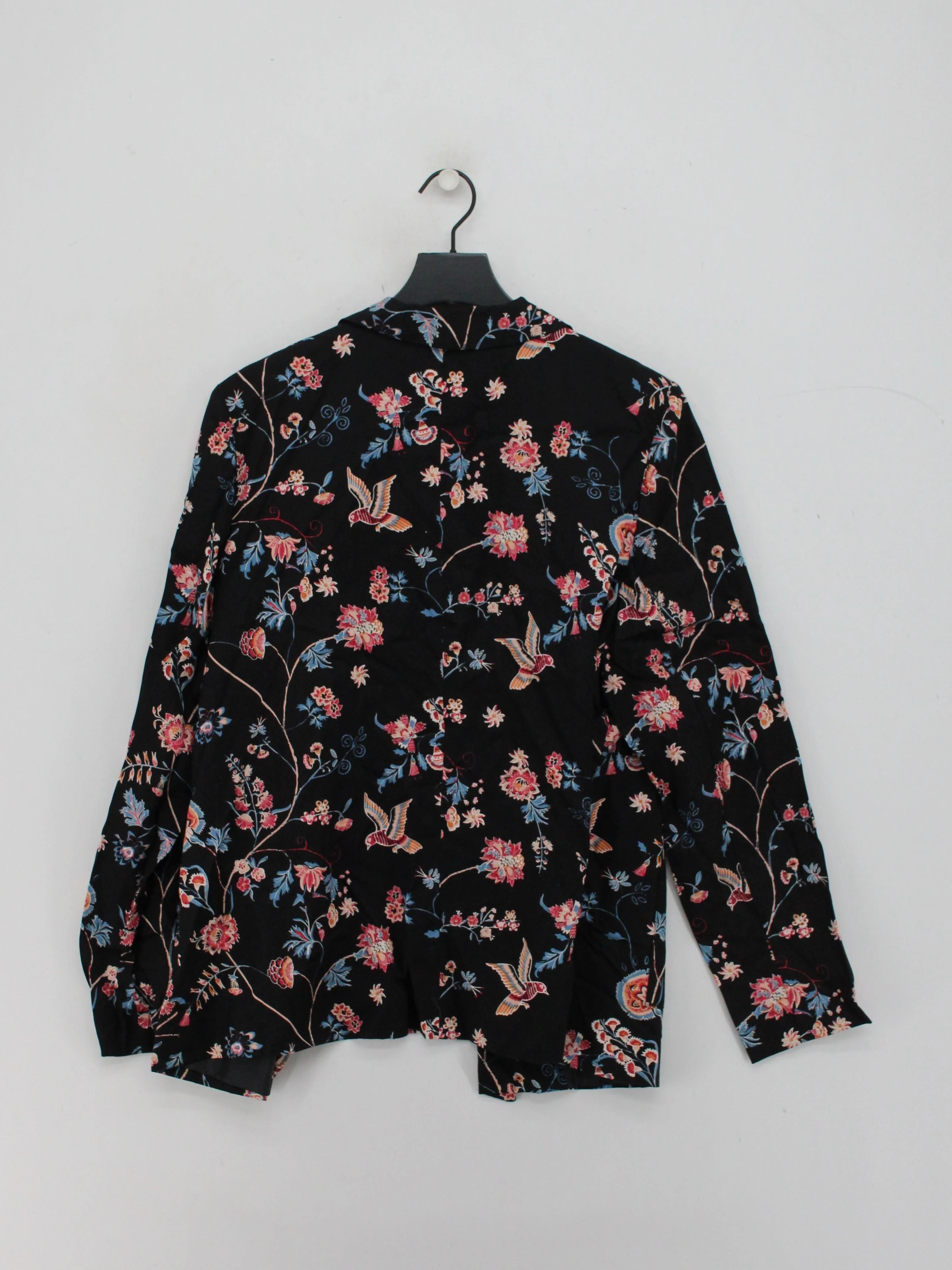 Monsoon Women's Blazer UK 18 Black Floral 100% Other Overcoat - Image 2