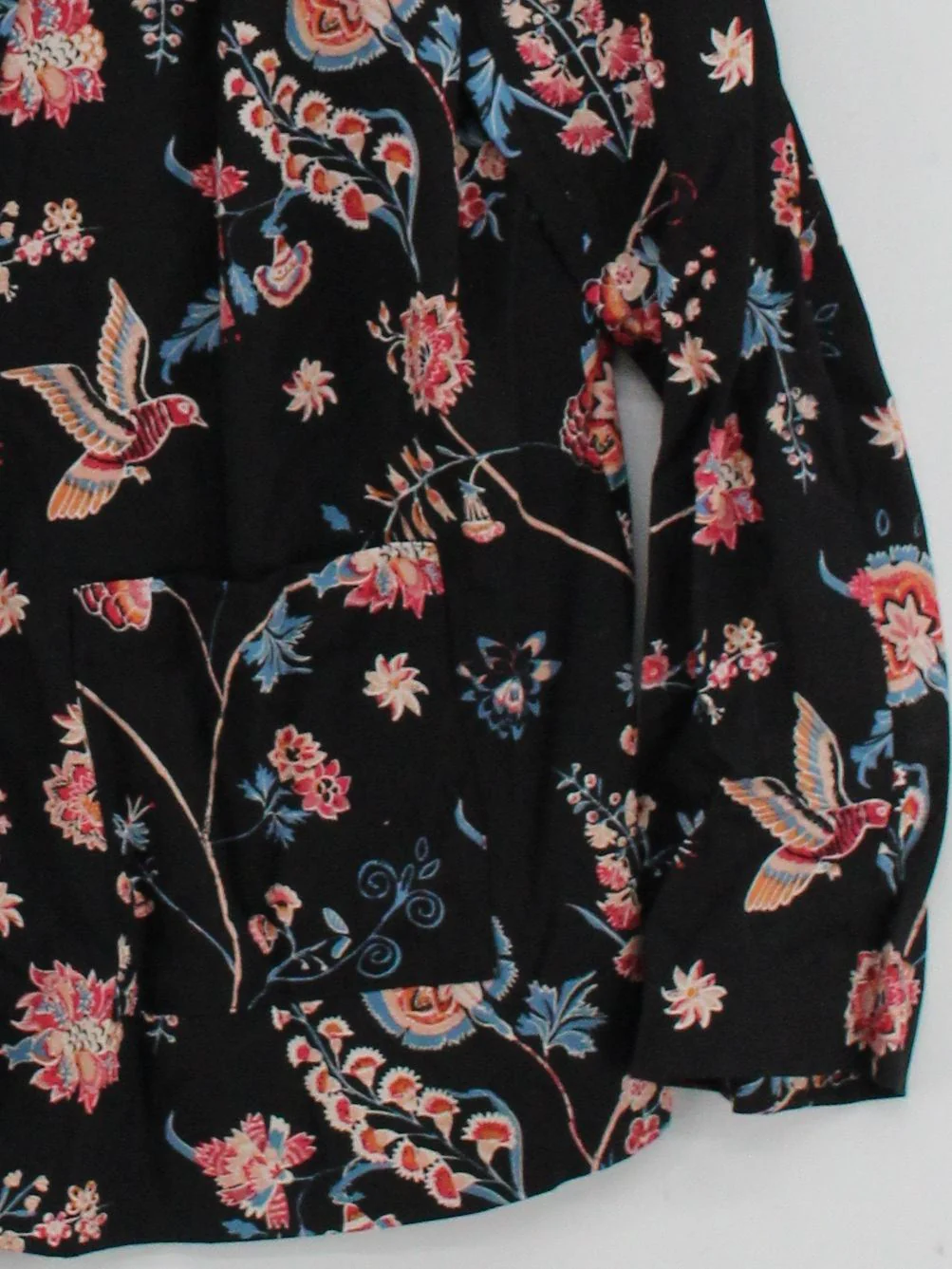 Monsoon Women's Blazer UK 18 Black Floral 100% Other Overcoat - Image 4