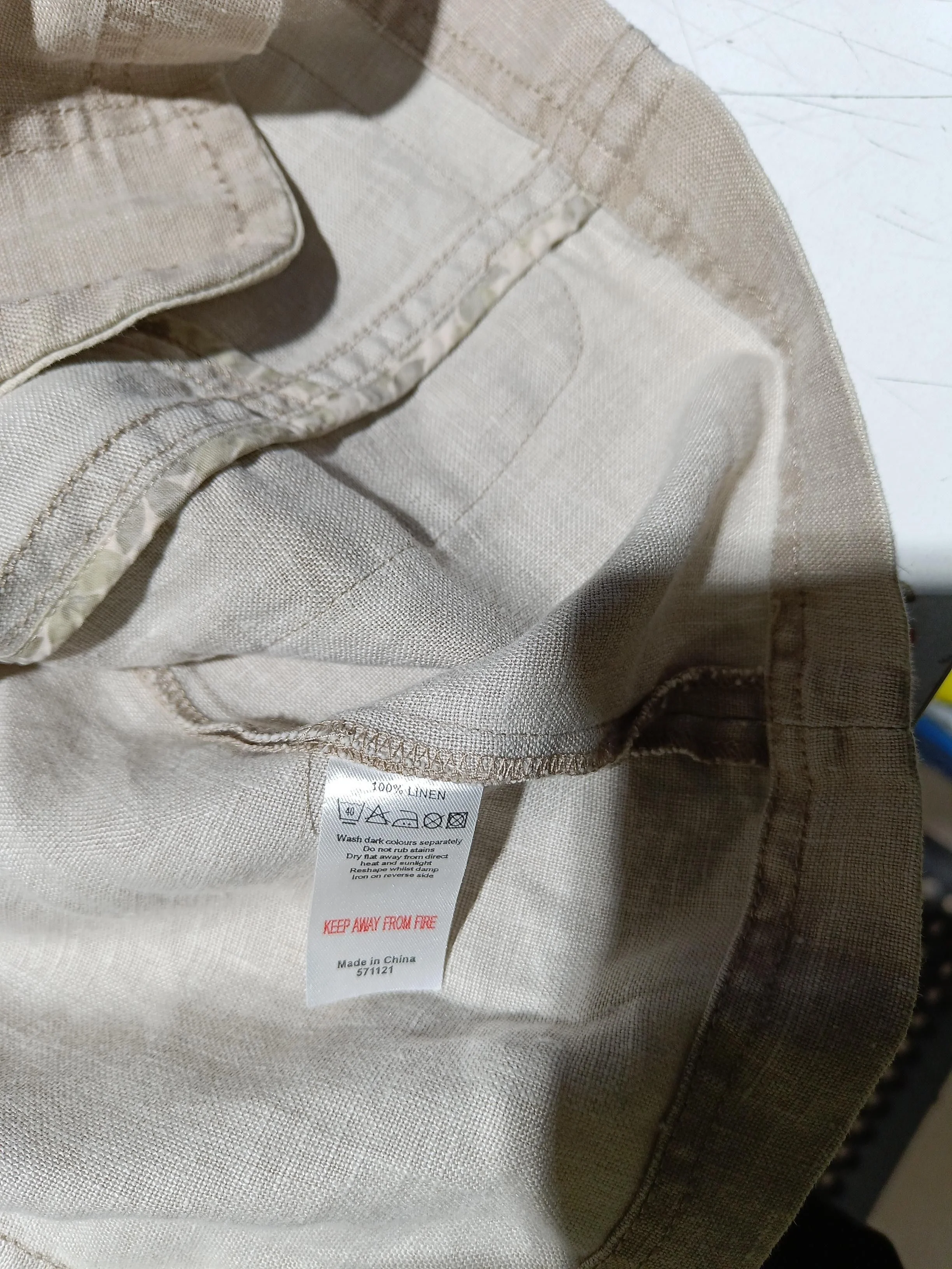 Monsoon Women's Blazer UK 22 Tan 100% Linen Overcoat - Image 6
