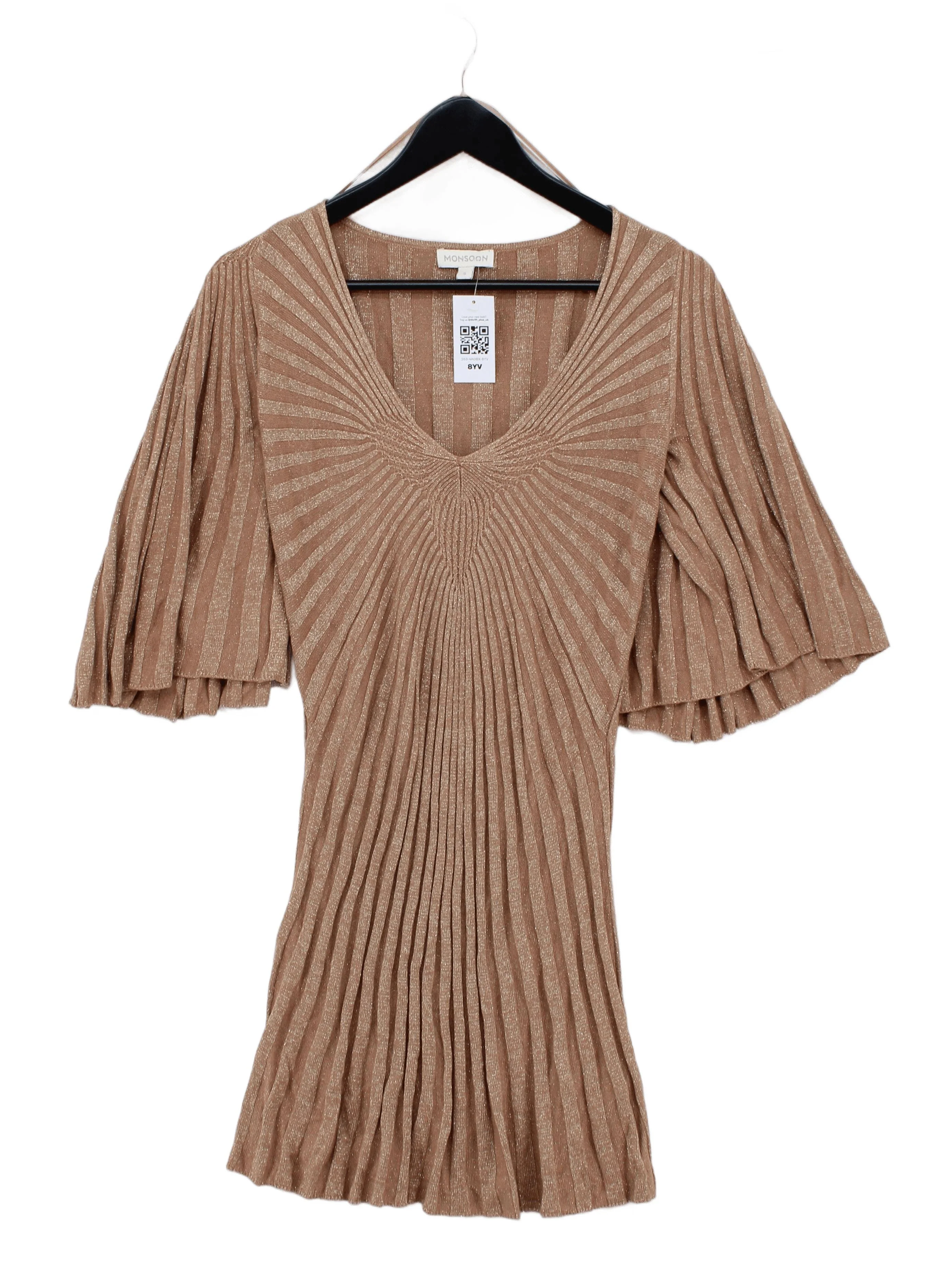 Monsoon Women's Blouse S Brown Viscose with Polyamide, Other Basic