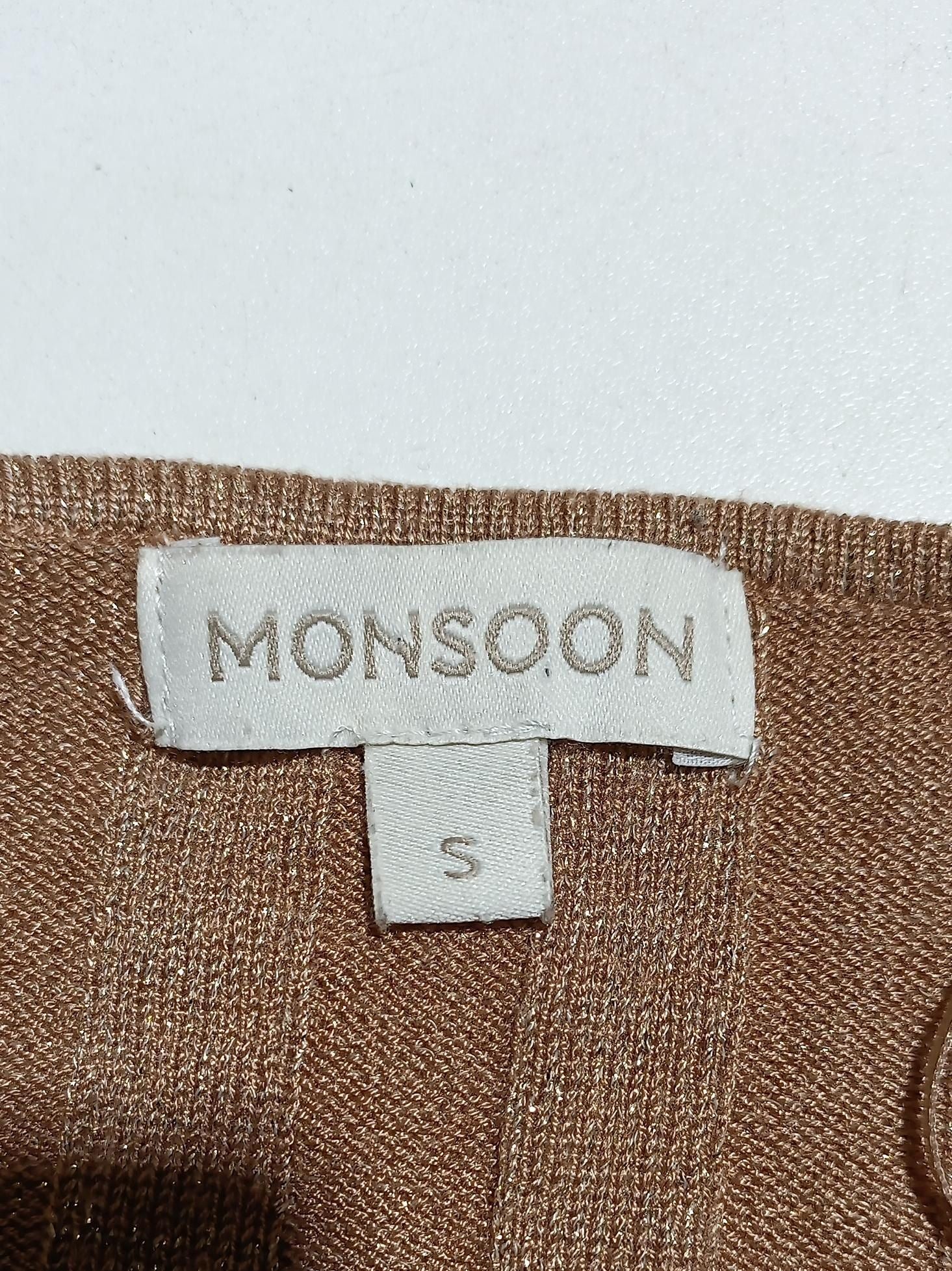 Monsoon Women's Blouse S Brown Viscose with Polyamide, Other Basic - Image 5