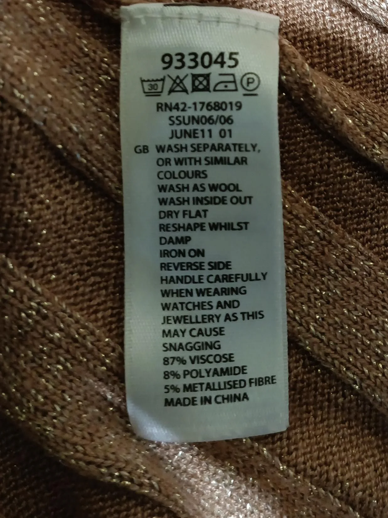 Monsoon Women's Blouse S Brown Viscose with Polyamide, Other Basic - Image 6