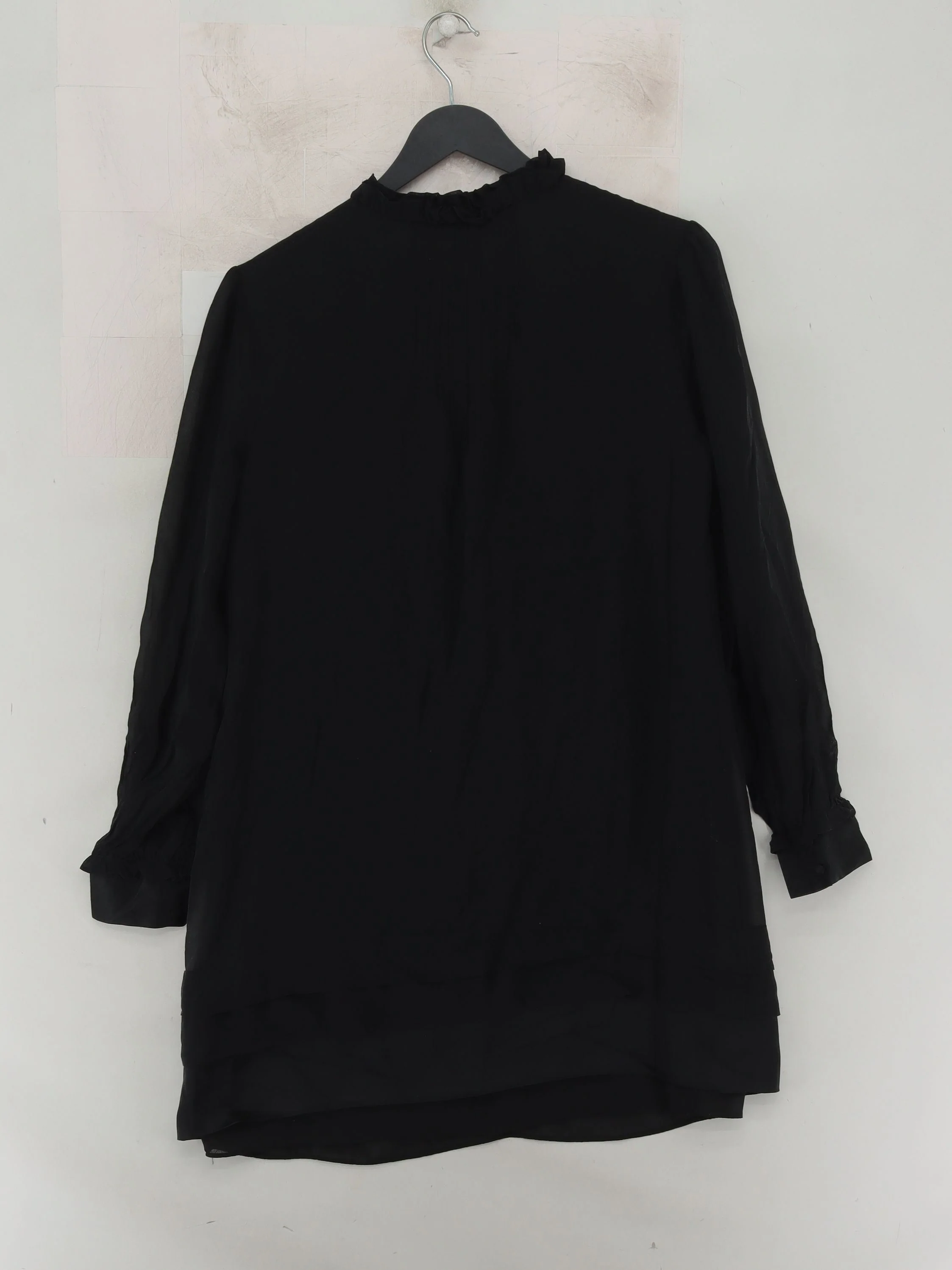 Monsoon Women's Blouse UK 12 Black Silk with Polyester Basic - Image 2