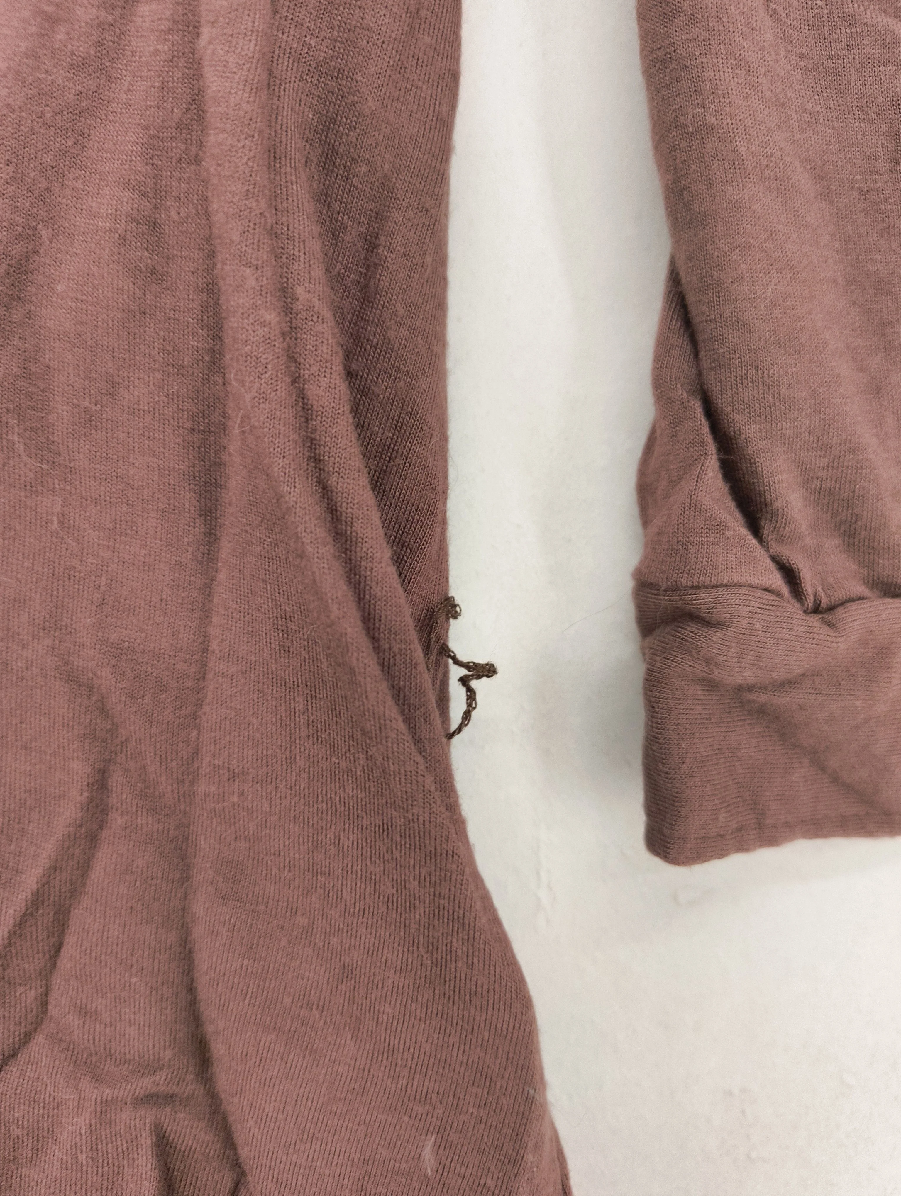 Monsoon Women's Blouse UK 14 Brown 100% Viscose 3/4 Sleeve V-Neck Basic - Image 5