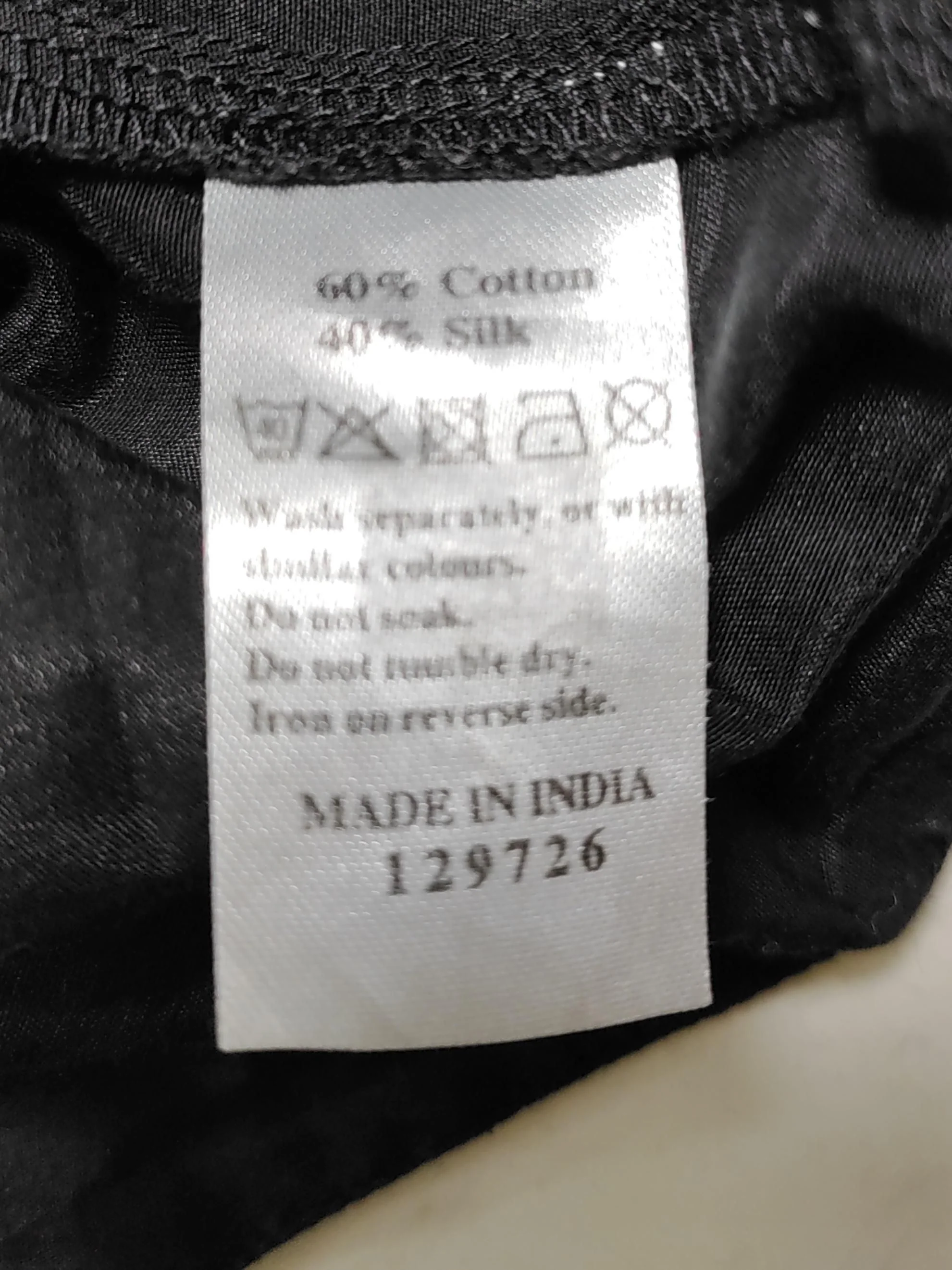 Monsoon Women's Blouse UK 16 Black Cotton with Silk Basic - Image 6