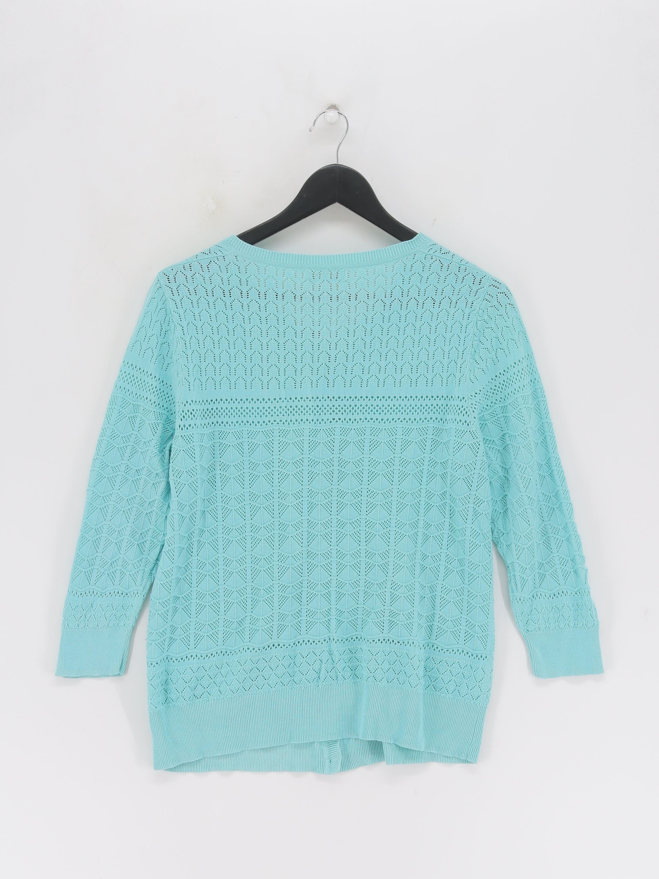 Monsoon Women's Cardigan L Blue 100% Cotton Round Neck Cardigan - Image 2