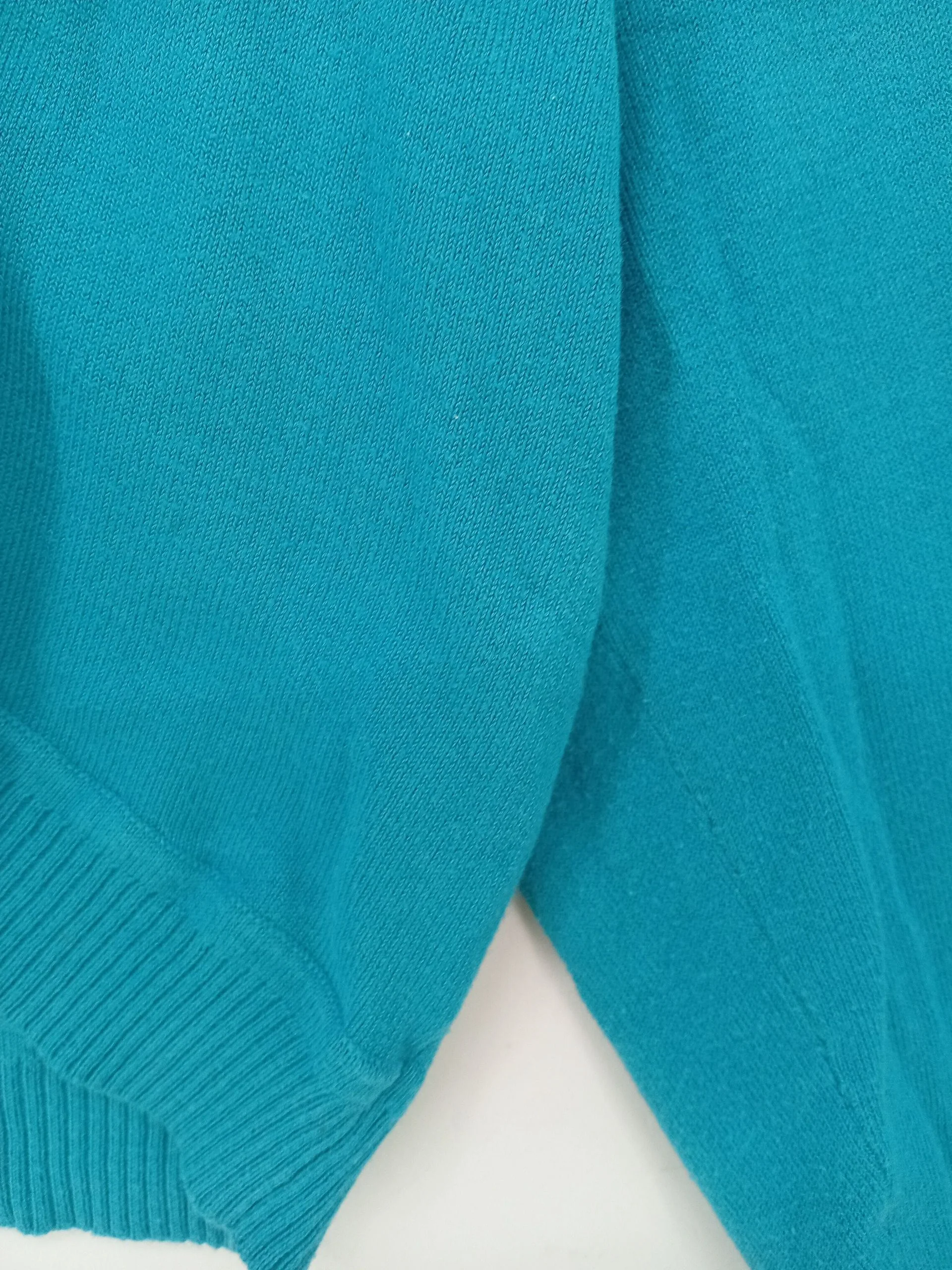 Monsoon Women's Cardigan L Blue Cotton with Polyamide V-Neck Cardigan - Image 5