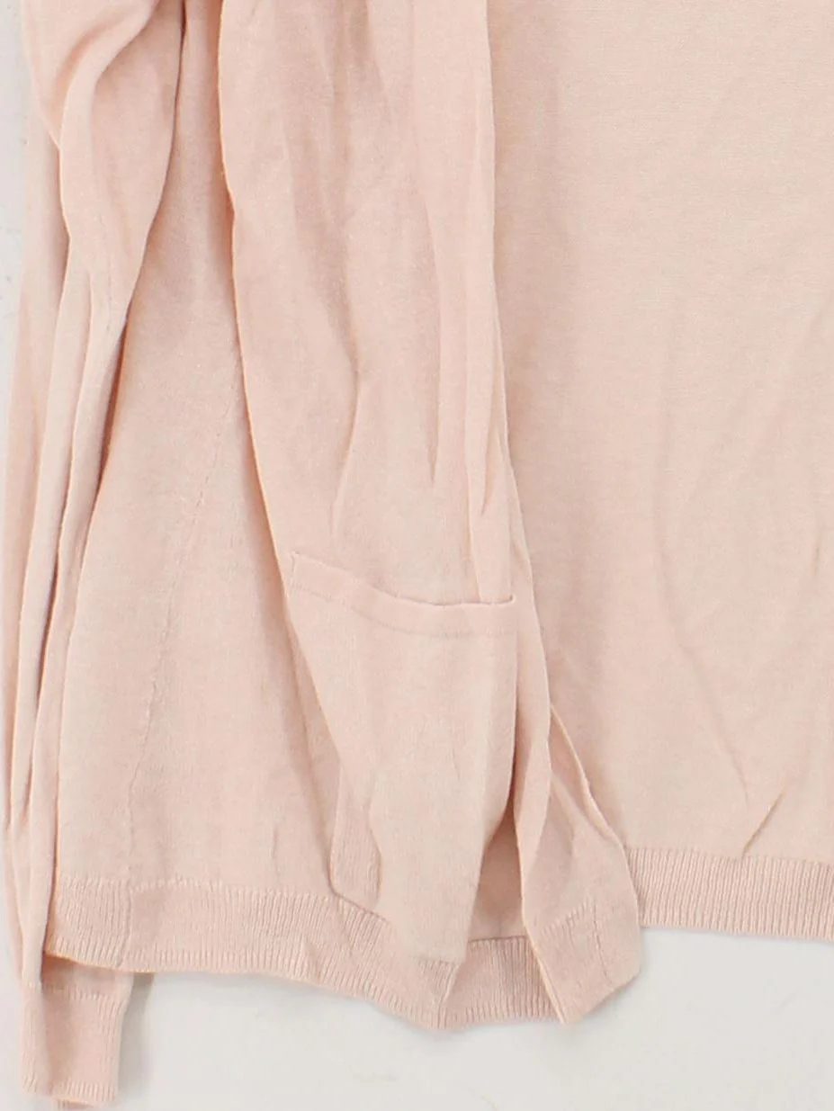 Monsoon Women's Cardigan L Cream Viscose with Cotton, Cashmere V-Neck Cardigan - Image 4