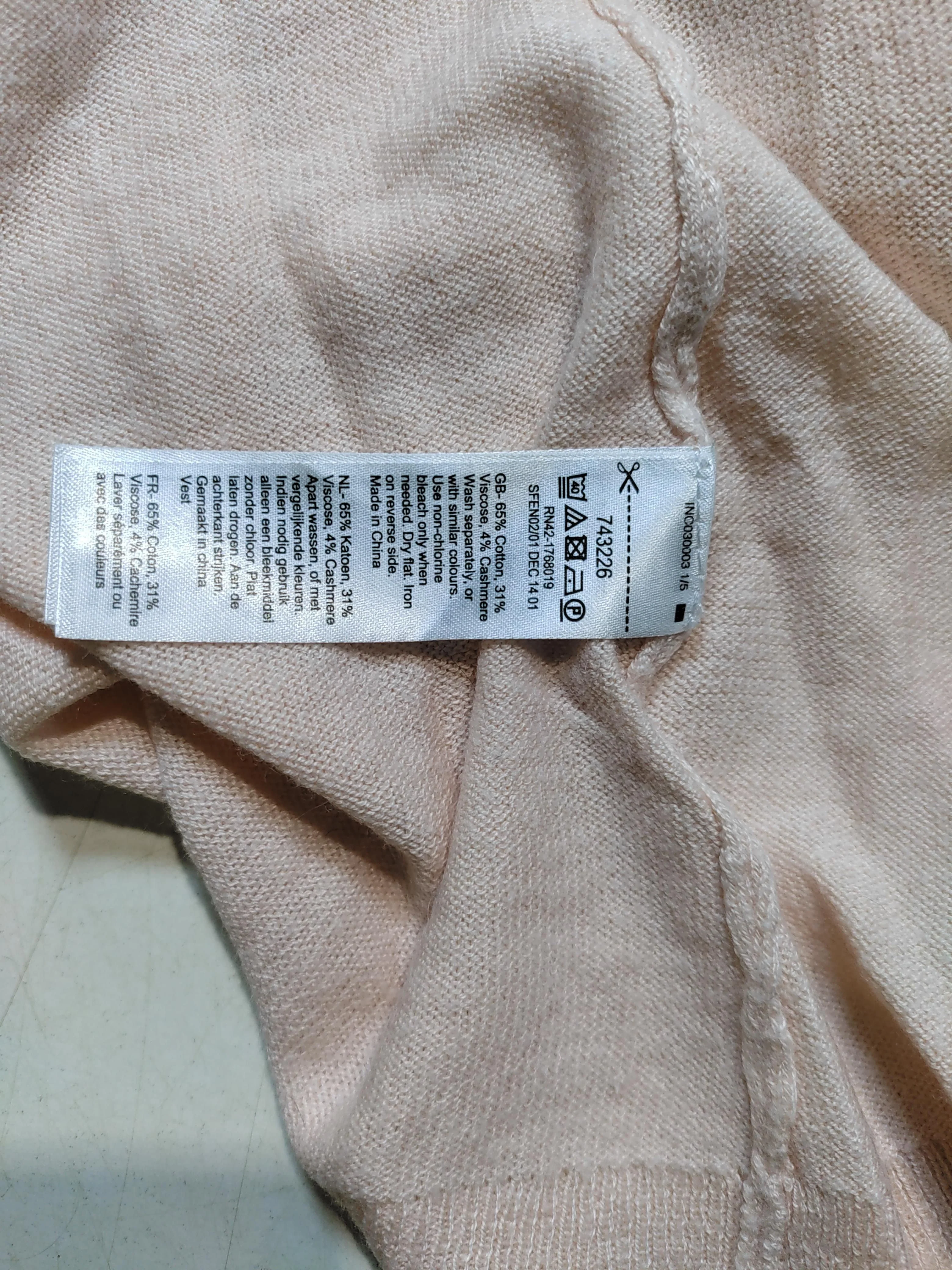 Monsoon Women's Cardigan L Cream Viscose with Cotton, Cashmere V-Neck Cardigan - Image 6