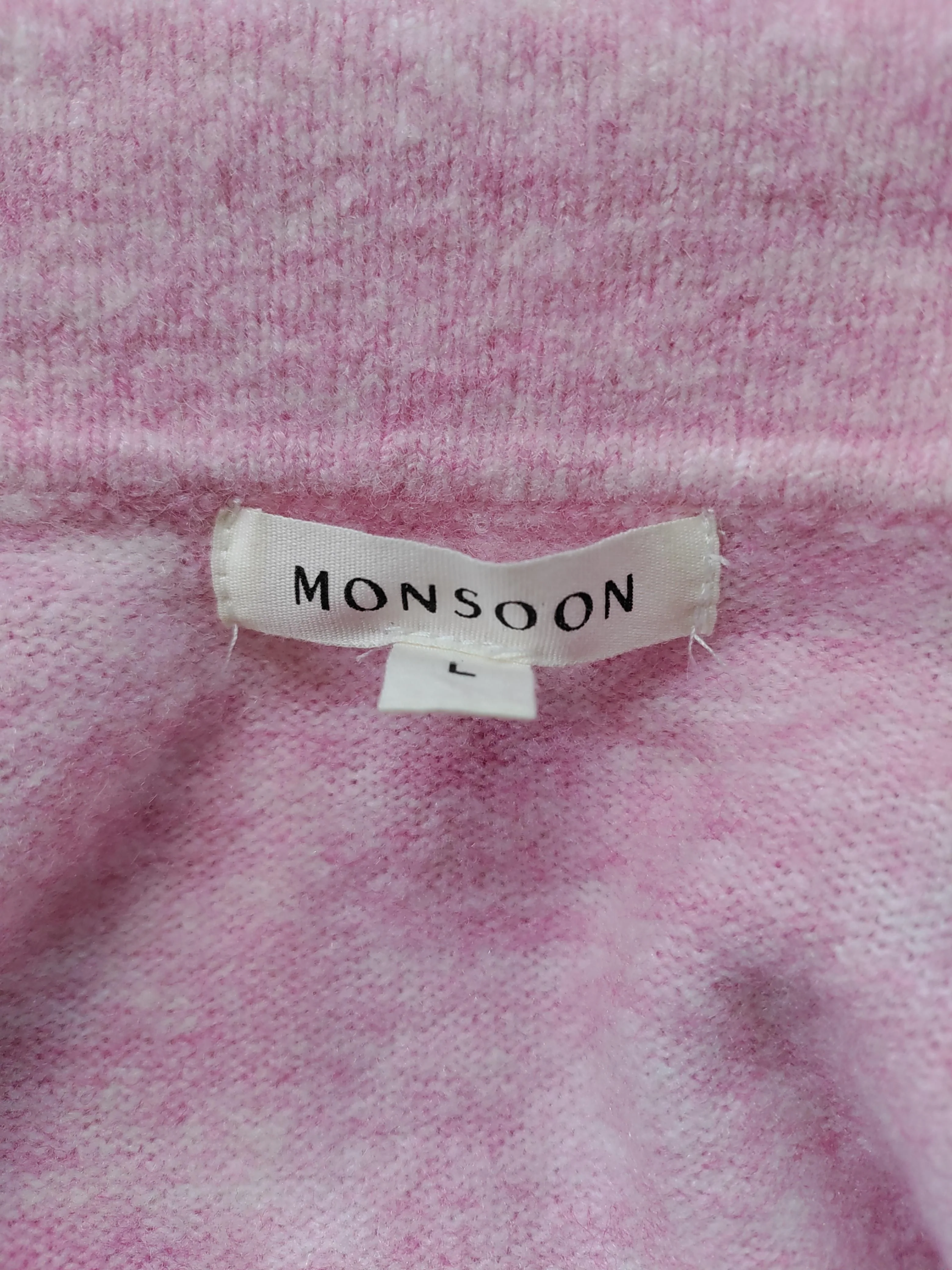 Monsoon Women's Cardigan L Pink 100% Other Collared Cardigan - Image 5