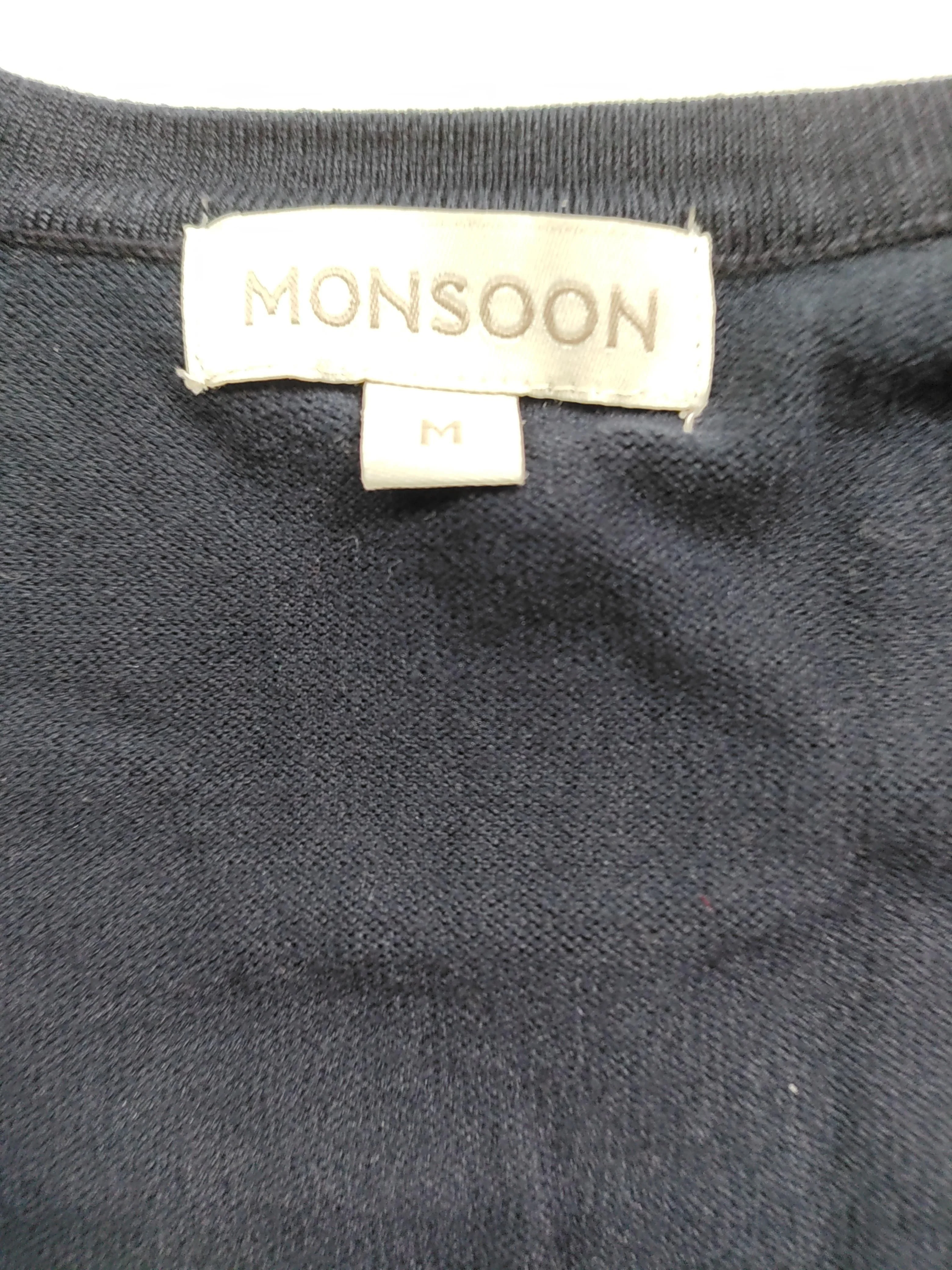 Monsoon Women's Cardigan M Blue Viscose with Nylon V-Neck Cardigan - Image 5