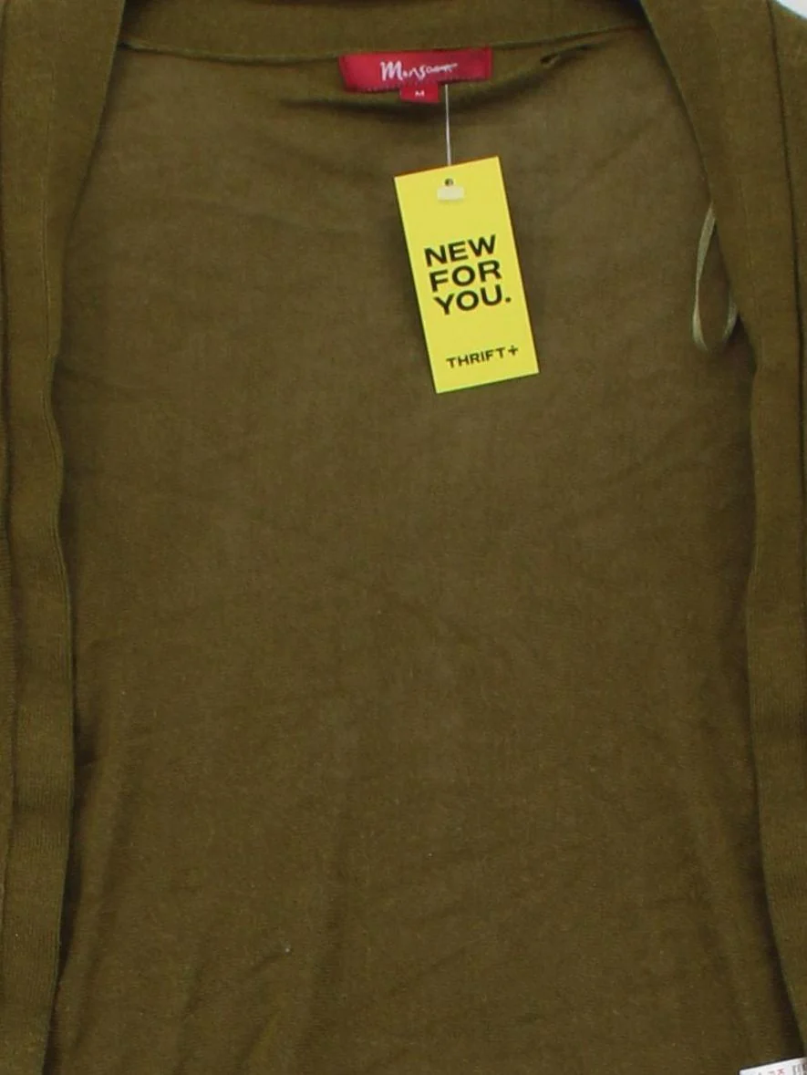Monsoon Women's Cardigan M Green Viscose with Nylon Round Neck Cardigan - Image 3
