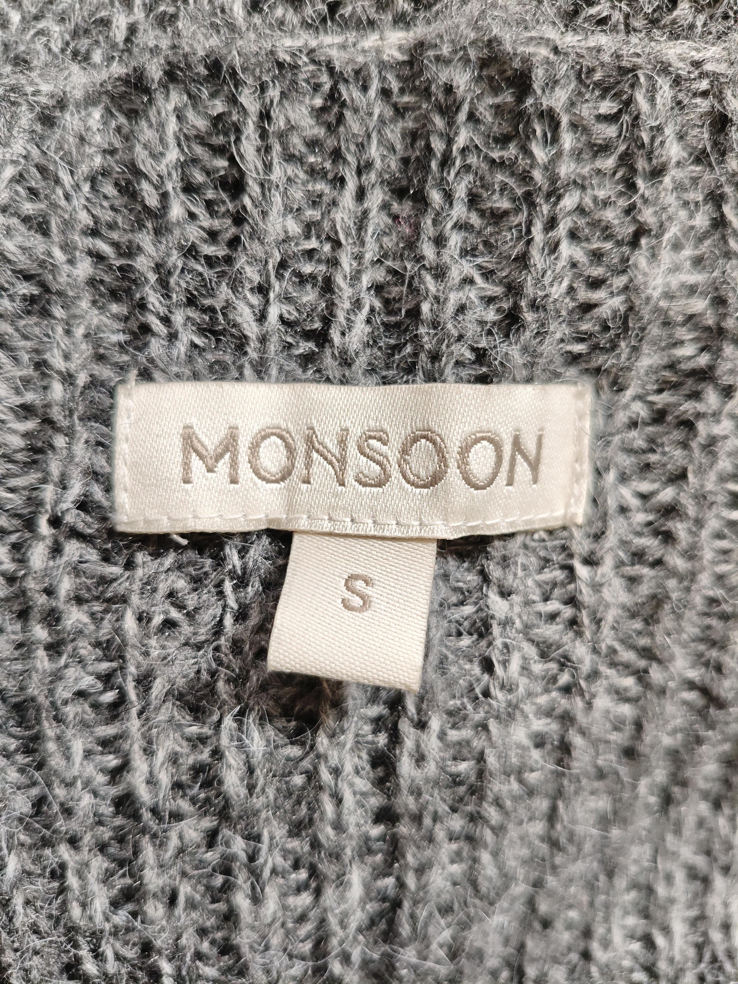 Monsoon Women's Cardigan S Grey Polyester with Nylon, Wool V-Neck Cardigan - Image 5