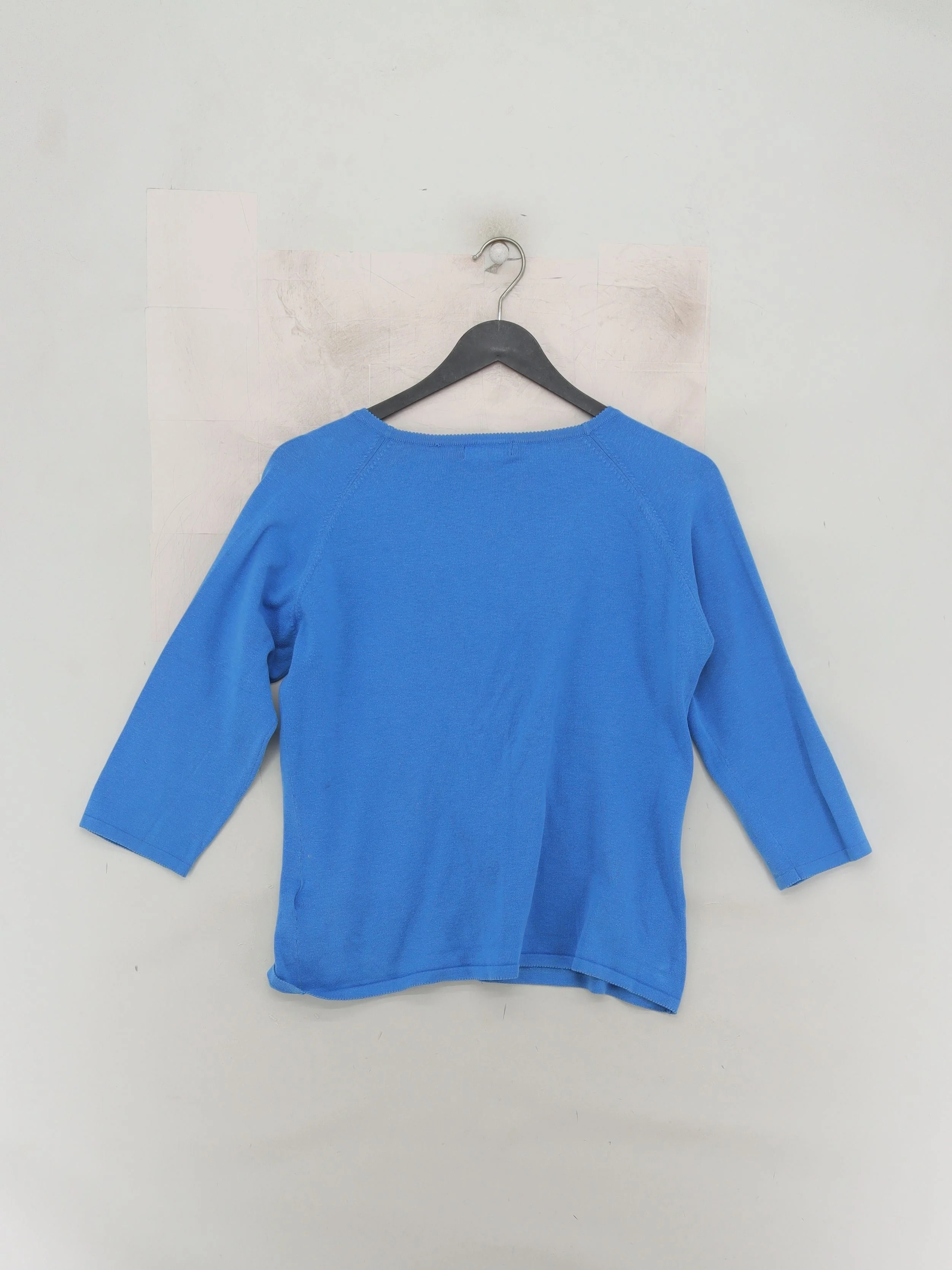 Monsoon Women's Cardigan UK 10 Blue Cotton with Nylon, Elastane V-Neck Cardigan - Image 2