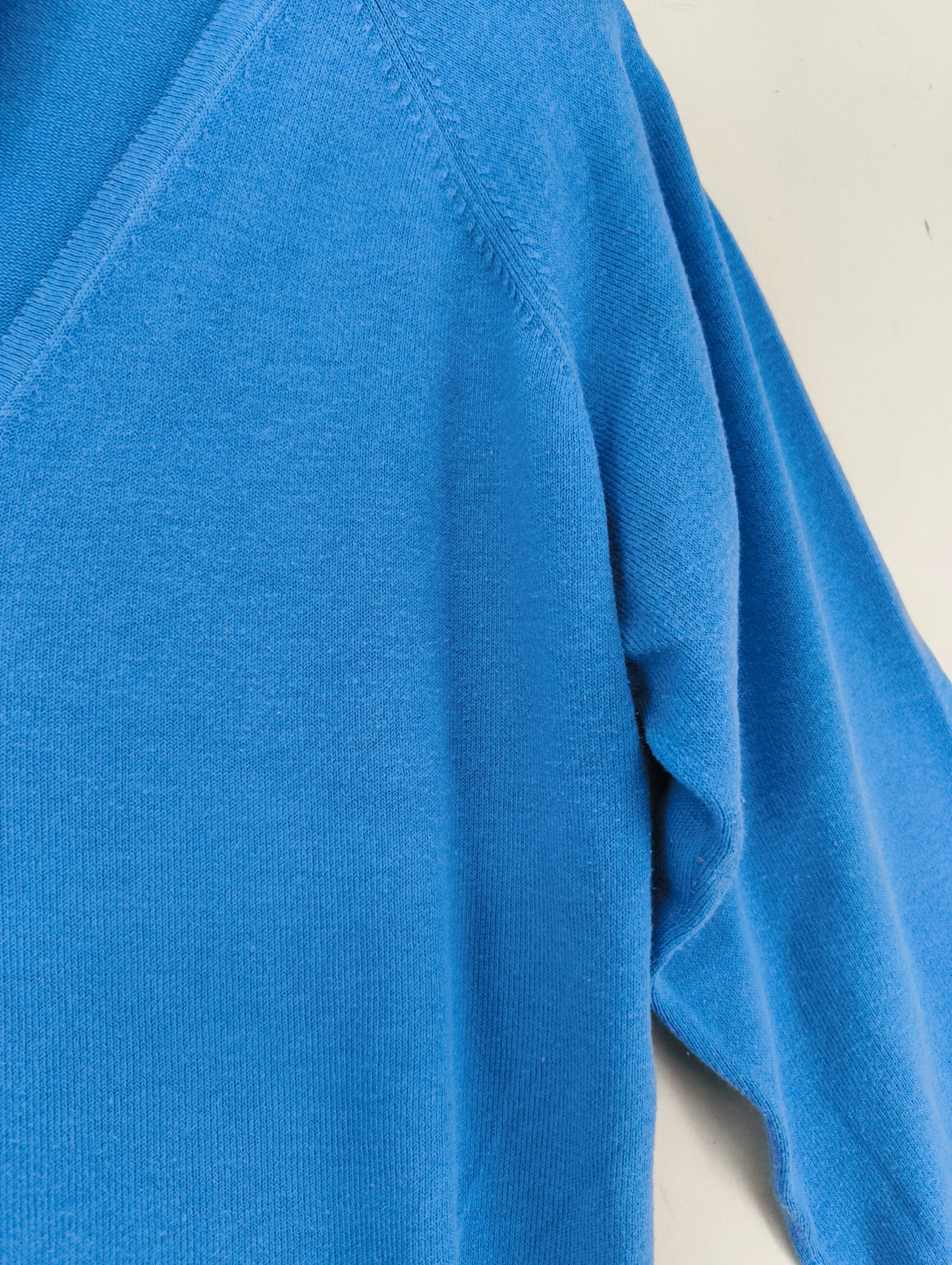 Monsoon Women's Cardigan UK 10 Blue Cotton with Nylon, Elastane V-Neck Cardigan - Image 5
