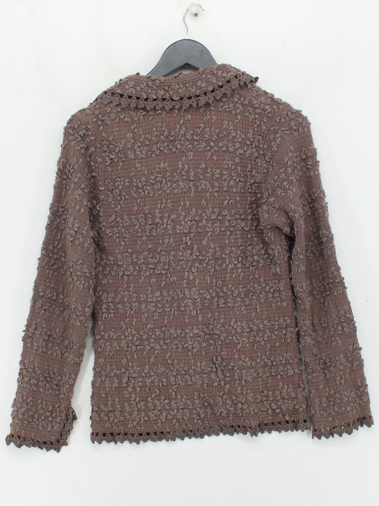 Monsoon Women's Cardigan UK 10 Brown Cotton - Image 2