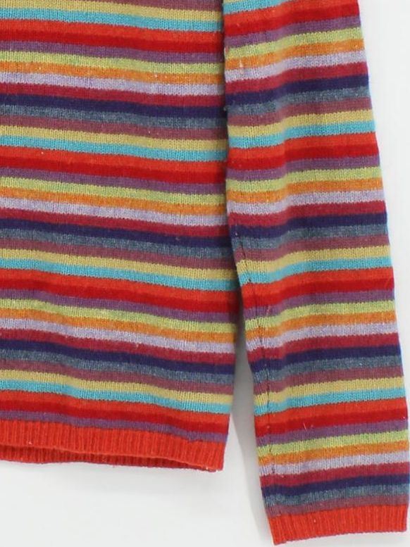 Monsoon Women's Cardigan UK 10 Multi Striped Wool with Nylon Round Neck Cardigan - Image 4