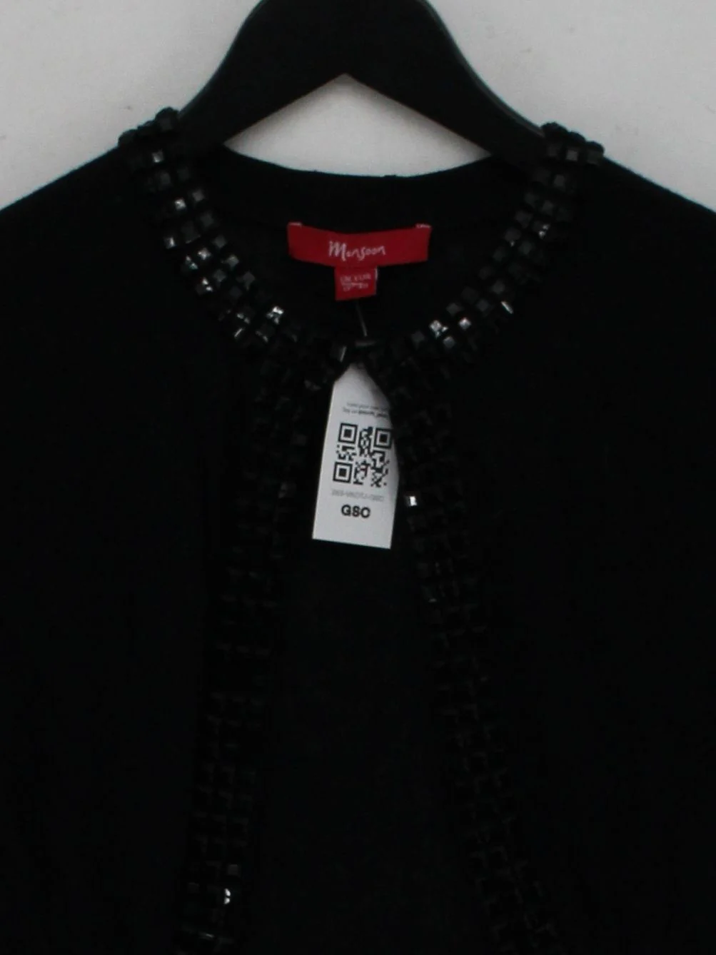 Monsoon Women's Cardigan UK 12 Black 100% Viscose Round Neck Cardigan - Image 3