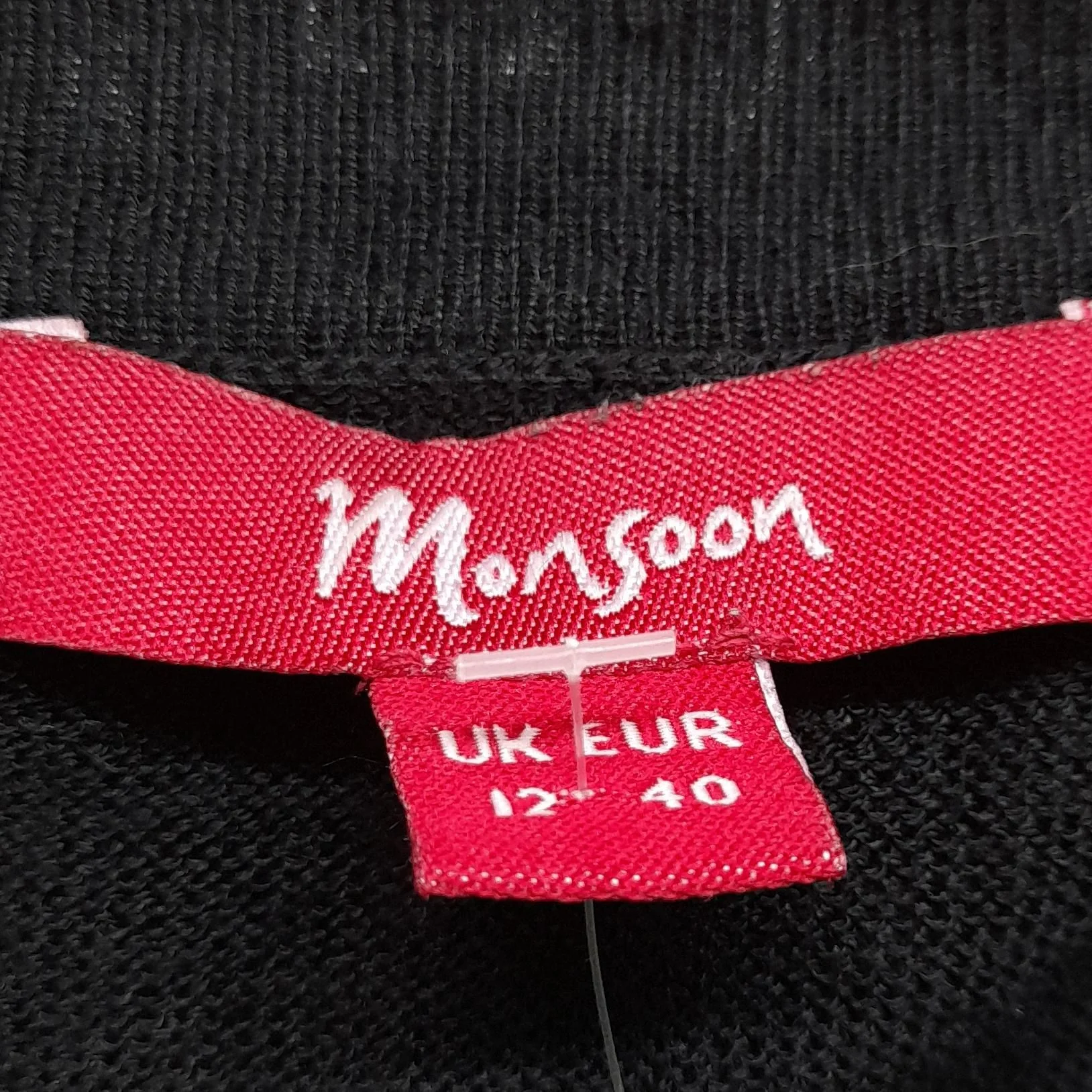 Monsoon Women's Cardigan UK 12 Black 100% Viscose Round Neck Cardigan - Image 5