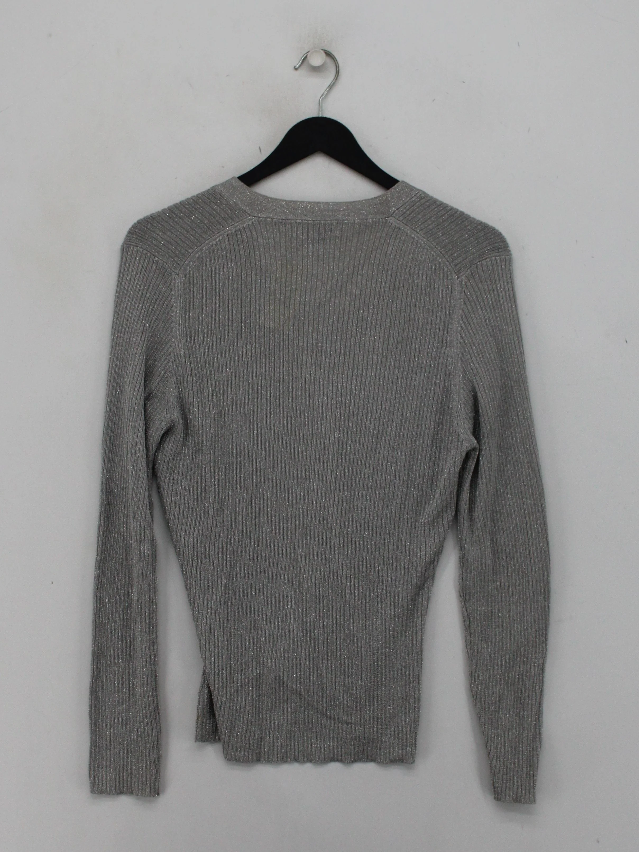 Monsoon Women's Cardigan UK 12 Grey Viscose with Polyester V-Neck Cardigan - Image 2