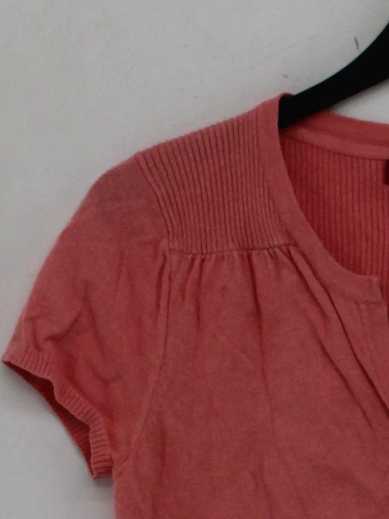 Monsoon Women's Cardigan UK 12 Pink 100% Cotton Round Neck Cardigan - Image 4