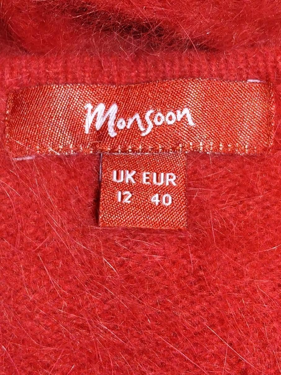 Monsoon Women's Cardigan UK 12 Red 100% Other V-Neck Cardigan - Image 5