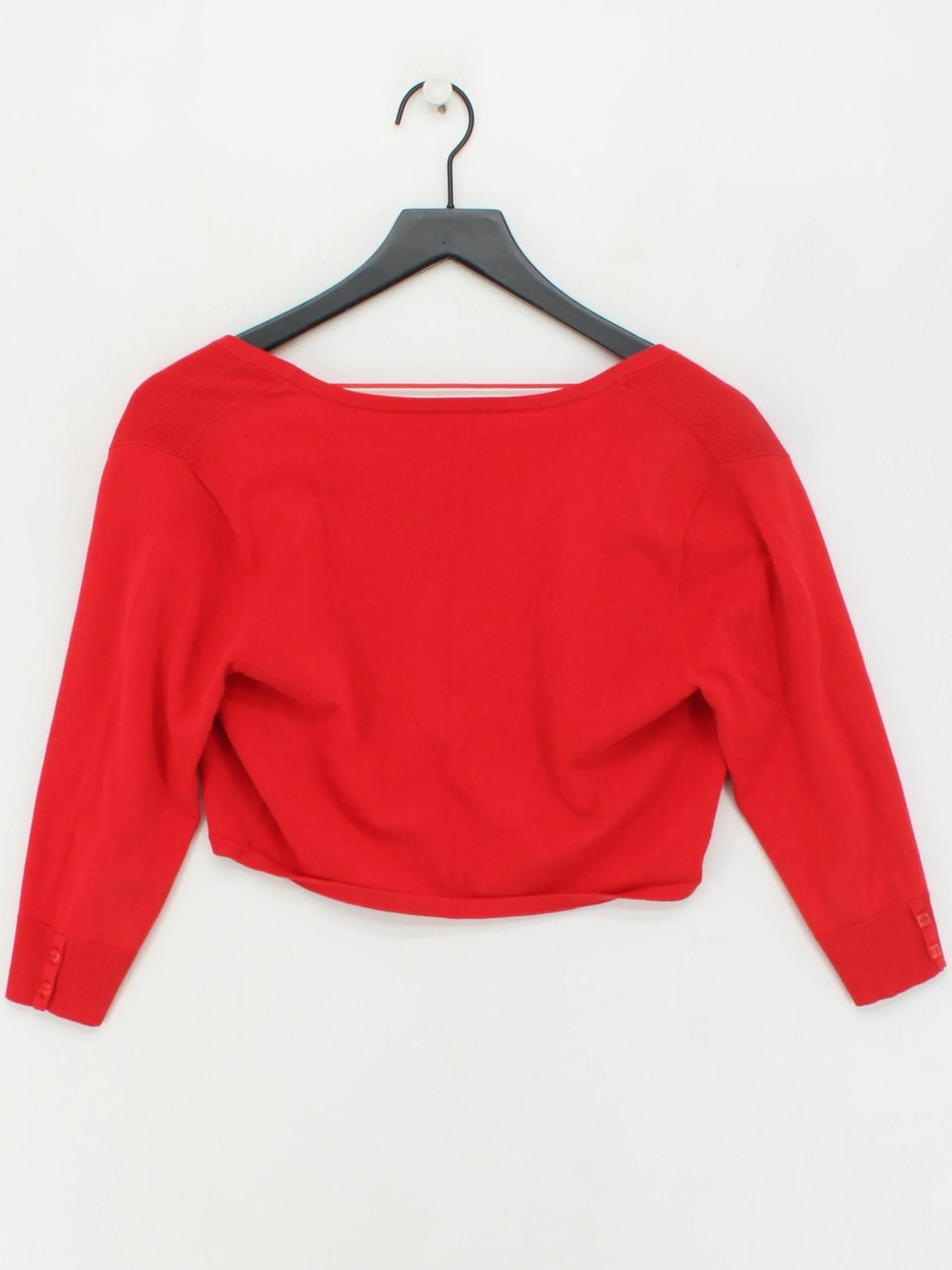 Monsoon Women's Cardigan UK 12 Red Cotton with Nylon, Elastane Cardigan - Image 2