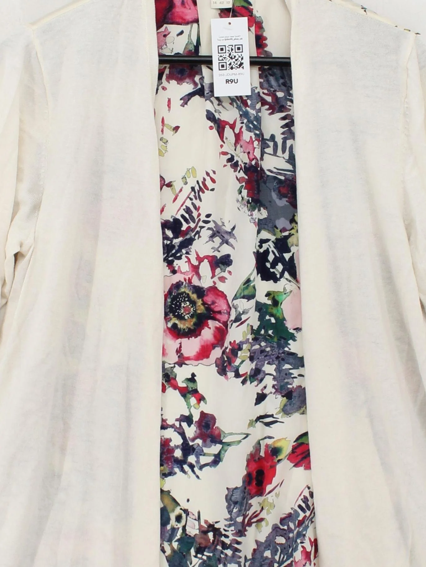 Monsoon Women's Cardigan UK 14 Multi Viscose with Cotton, Cashmere Cardigan - Image 3
