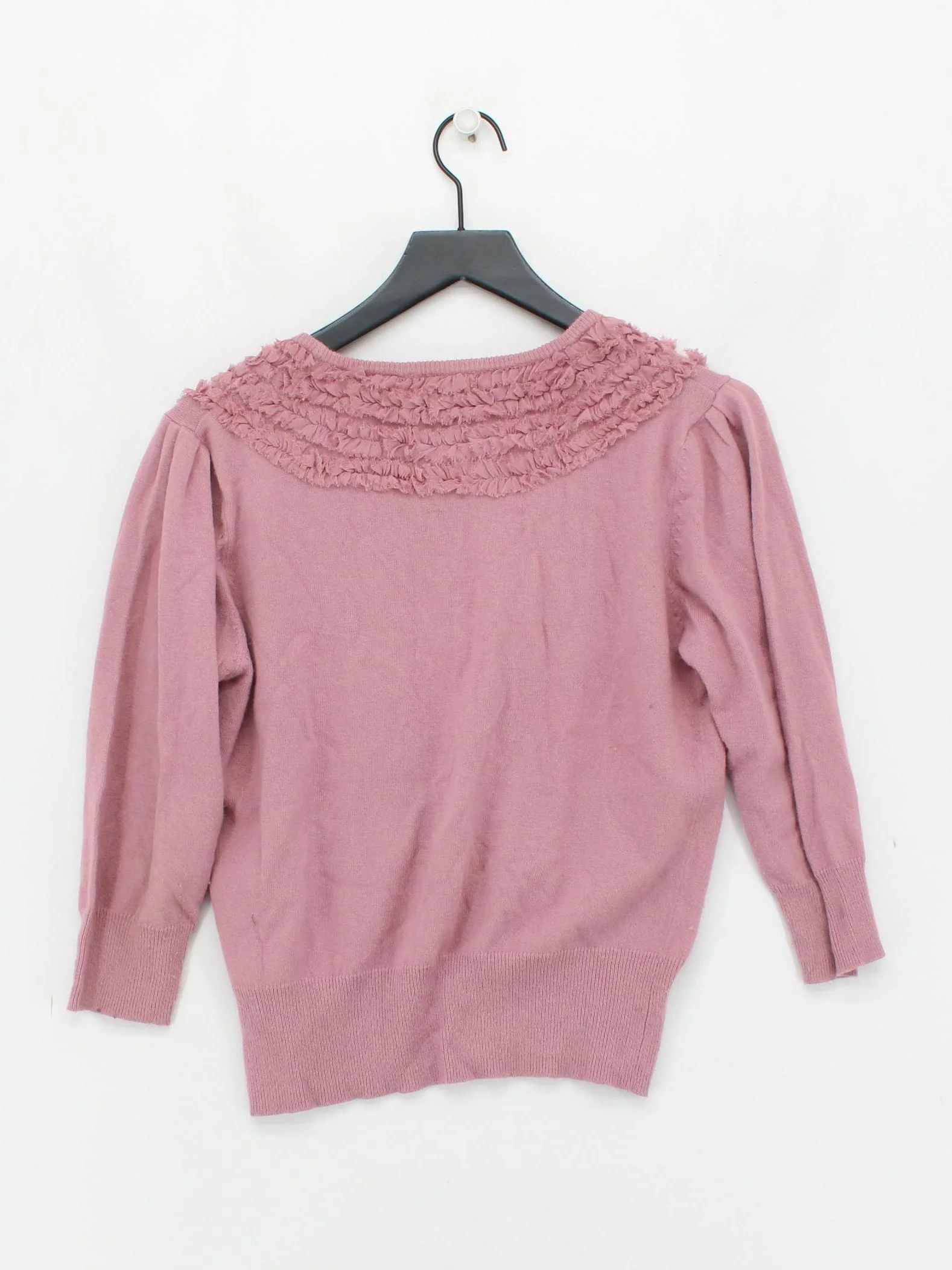 Monsoon Women's Cardigan UK 14 Pink Cotton with Viscose, Nylon, Angora Cardigan - Image 2