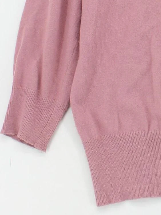 Monsoon Women's Cardigan UK 14 Pink Cotton with Viscose, Nylon, Angora Cardigan - Image 4