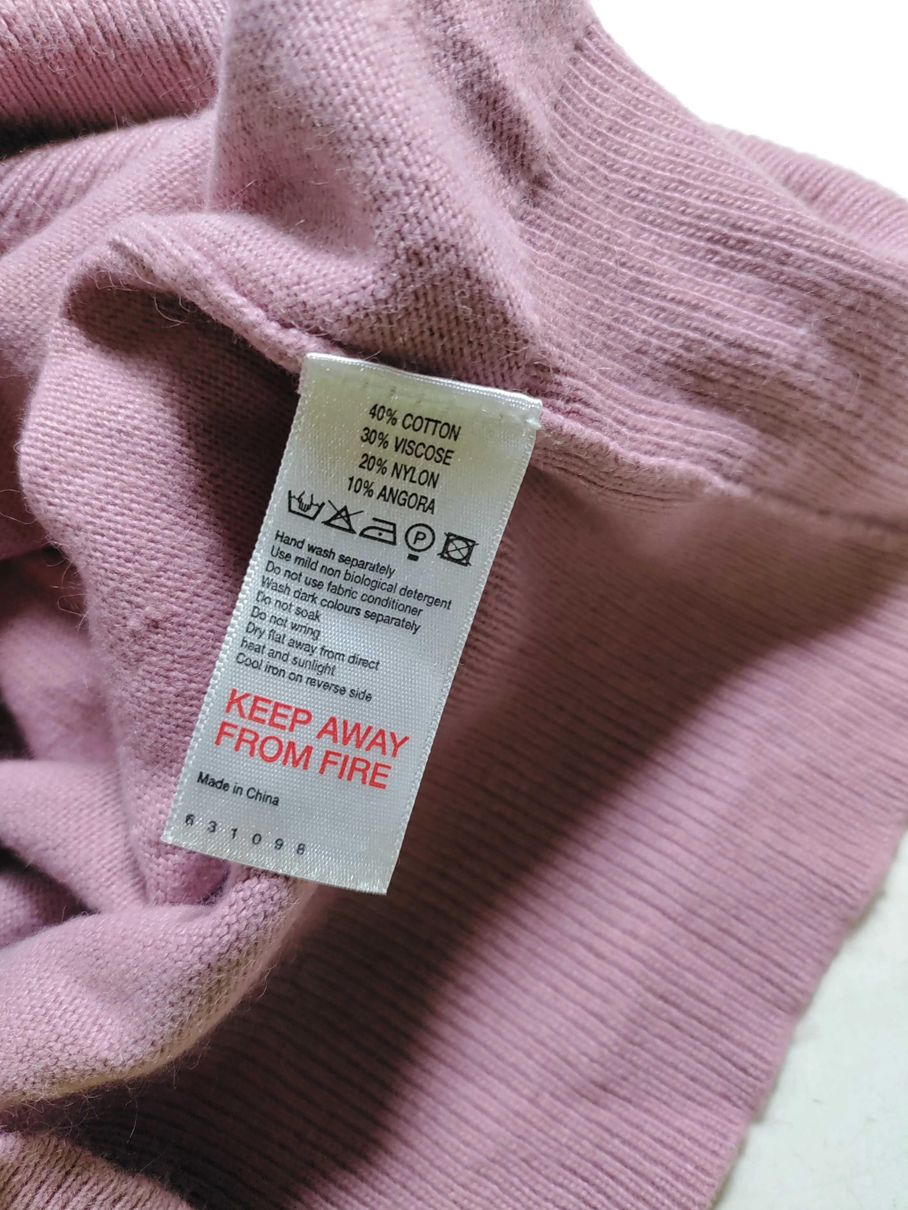 Monsoon Women's Cardigan UK 14 Pink Cotton with Viscose, Nylon, Angora Cardigan - Image 7