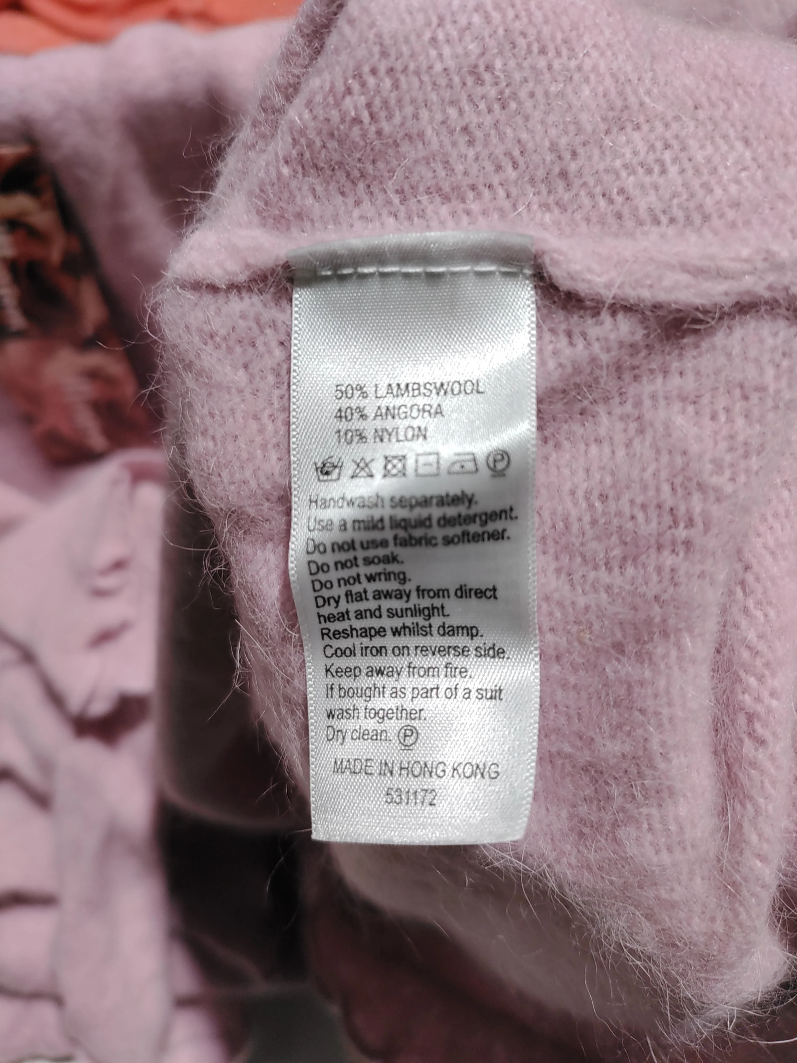 Monsoon Women's Cardigan UK 14 Pink Wool with Angora, Nylon V-Neck Cardigan - Image 6