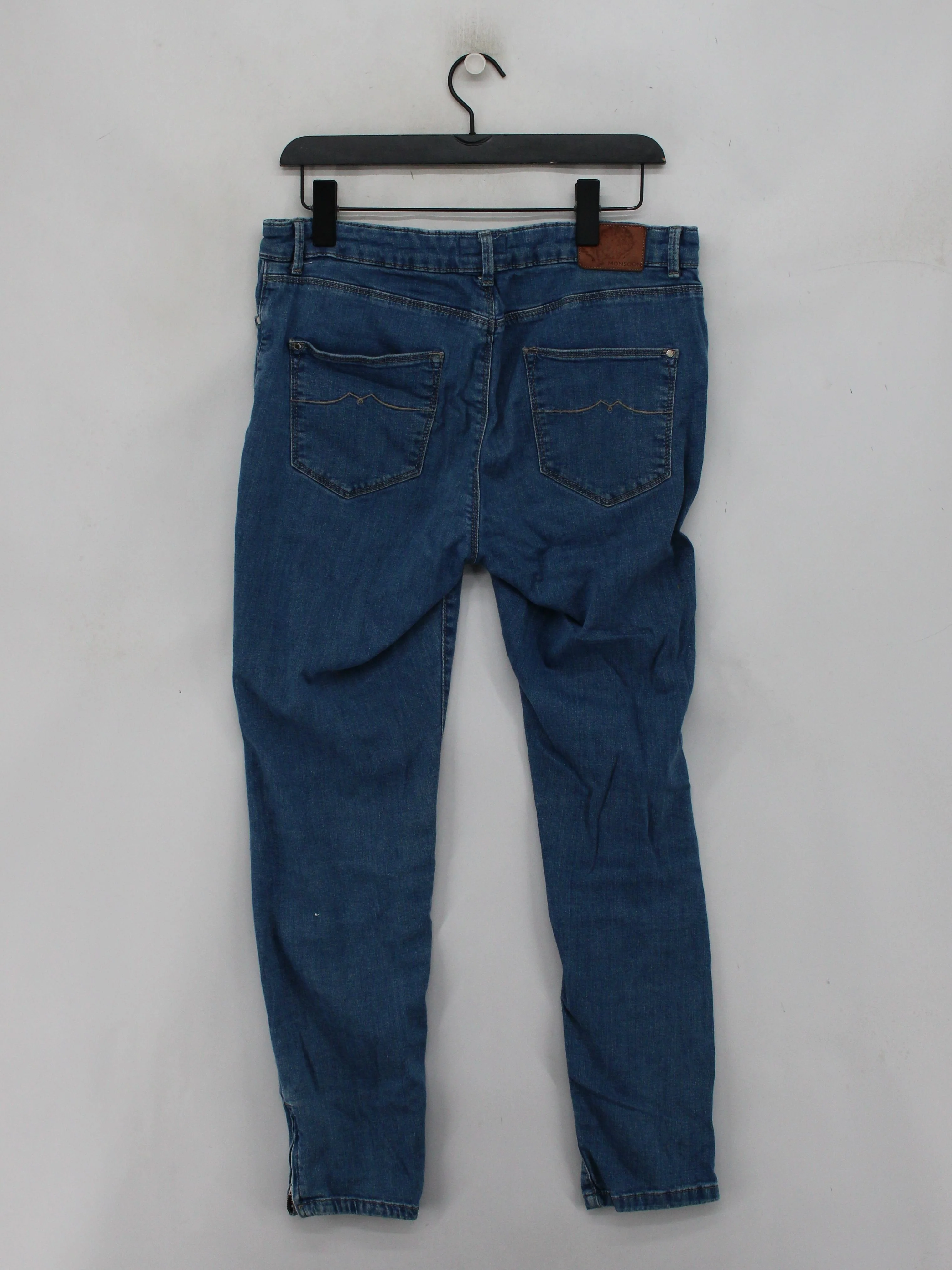 Monsoon Women's Jeans UK 14 Blue Cotton with Elastane Skinny - Image 2