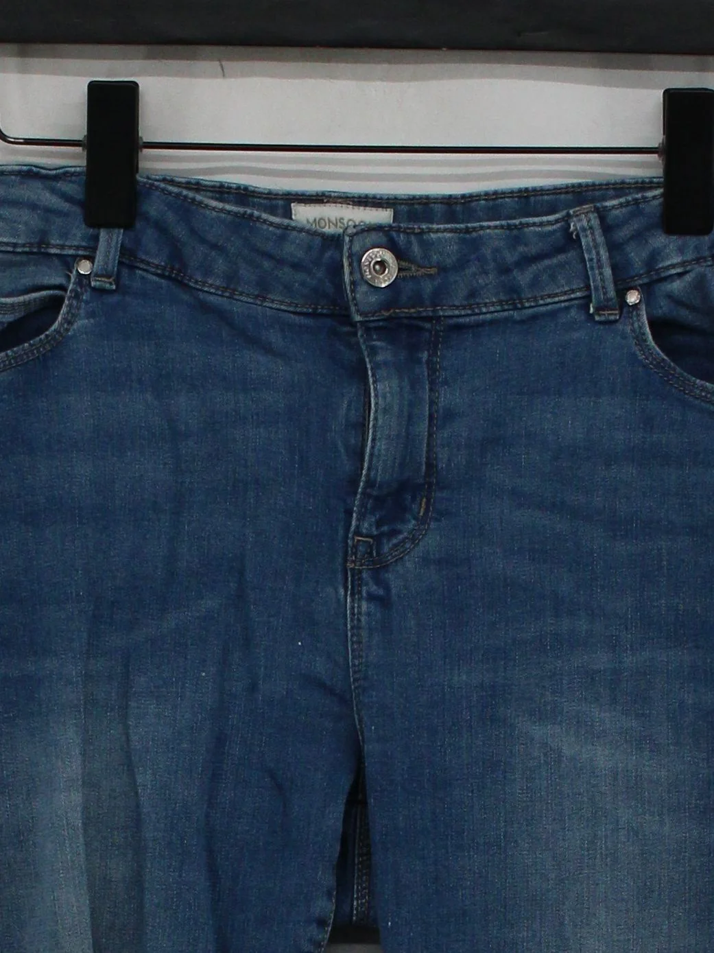 Monsoon Women's Jeans UK 14 Blue Cotton with Elastane Skinny - Image 3